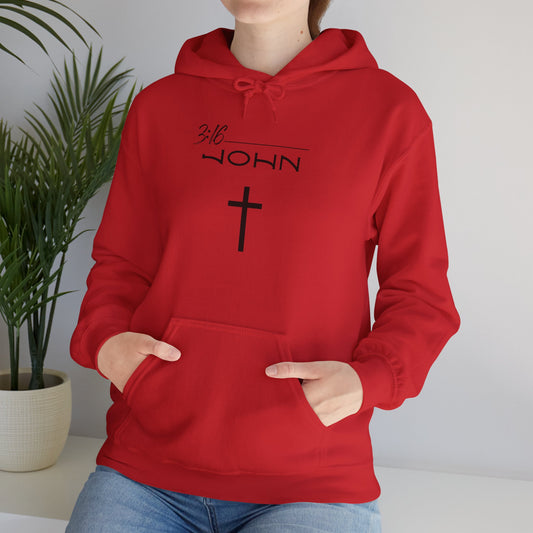 John 3:16 w/ Full Scripture On Back Unisex Heavy Blend™ Hooded Sweatshirt