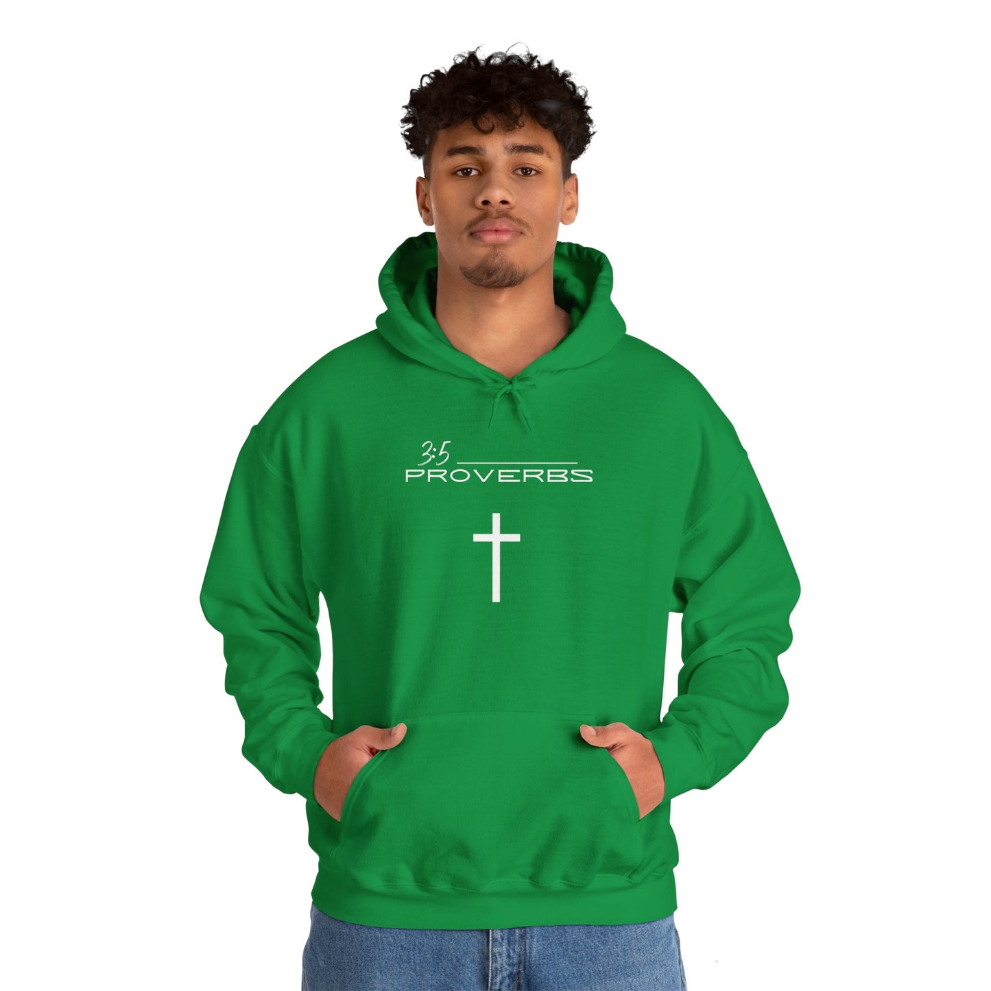 Proverbs 3:5 w/ Full Scripture On Back Unisex Heavy Blend™ Hooded Sweatshirt