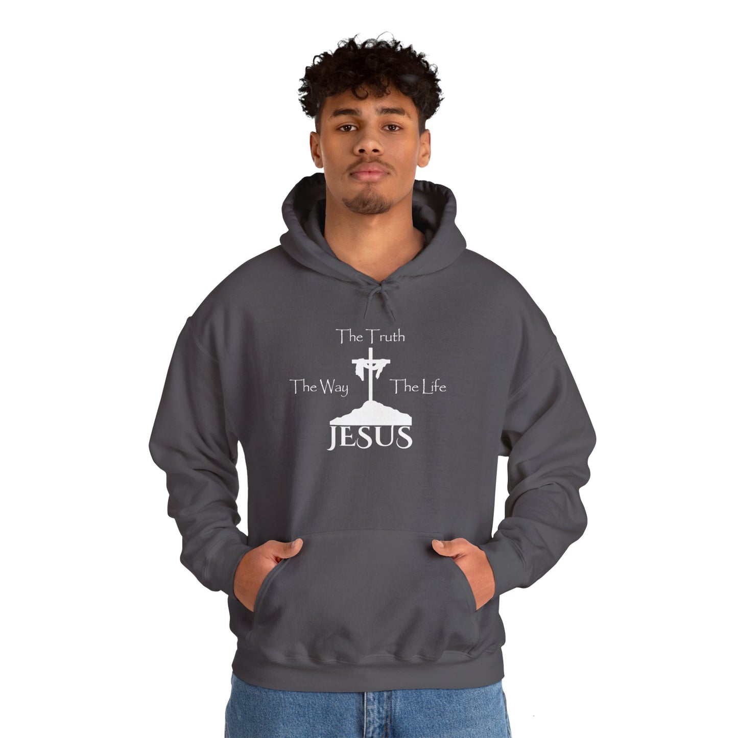 Jesus The Way The Truth The Life Unisex Heavy Blend™ Hooded Sweatshirt