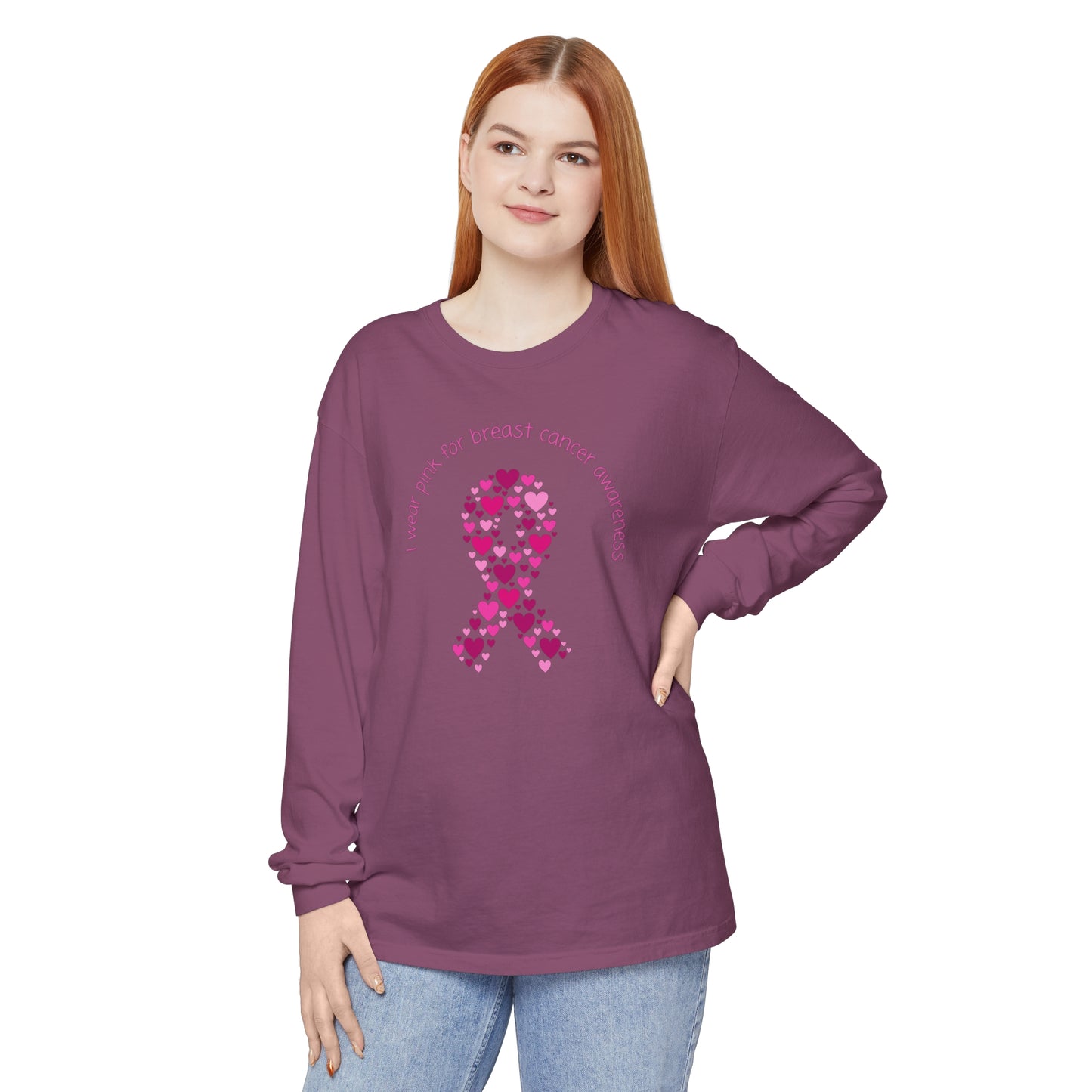 Breast Cancer Awareness Unisex Garment-dyed Long Sleeve T-Shirt