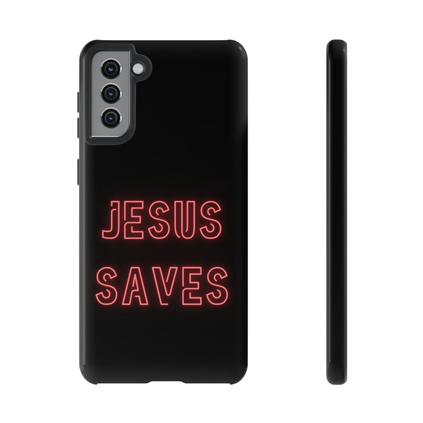 Jesus Saves Neon Signage Tough Cases Iphone Samsung Google