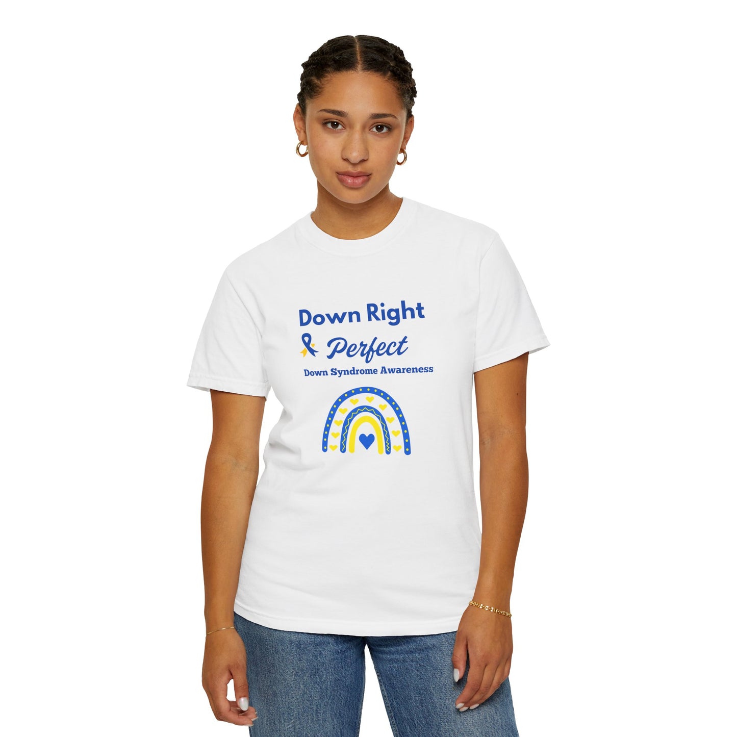 Down Right & Perfect Unisex Garment-Dyed T-shirt