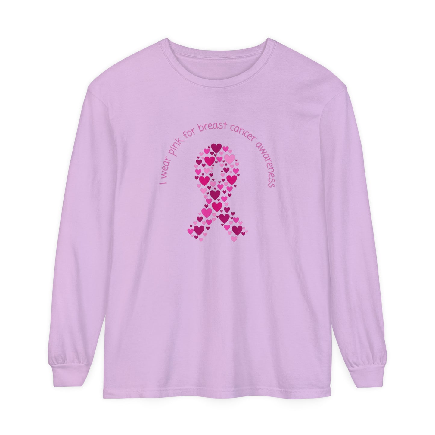 Breast Cancer Awareness Unisex Garment-dyed Long Sleeve T-Shirt