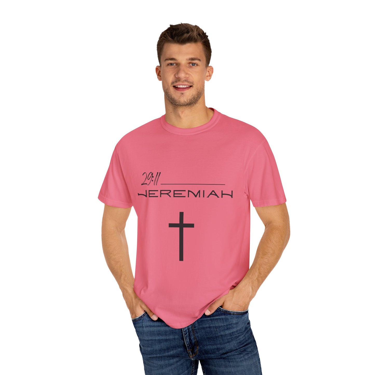 Jeremiah 29:11 w/ Full Scripture on Back Unisex Garment-Dyed T-shirt