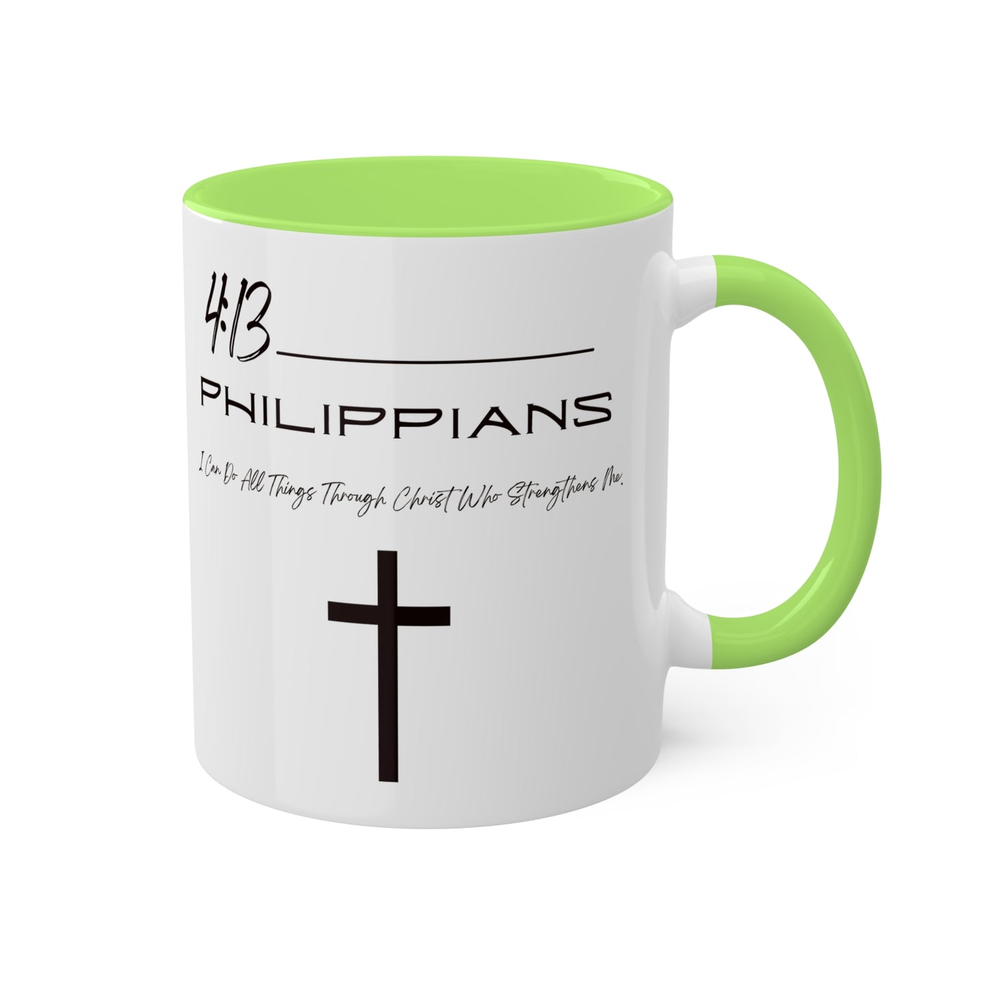 Philippians 4:13 Colorful Mugs, 11oz