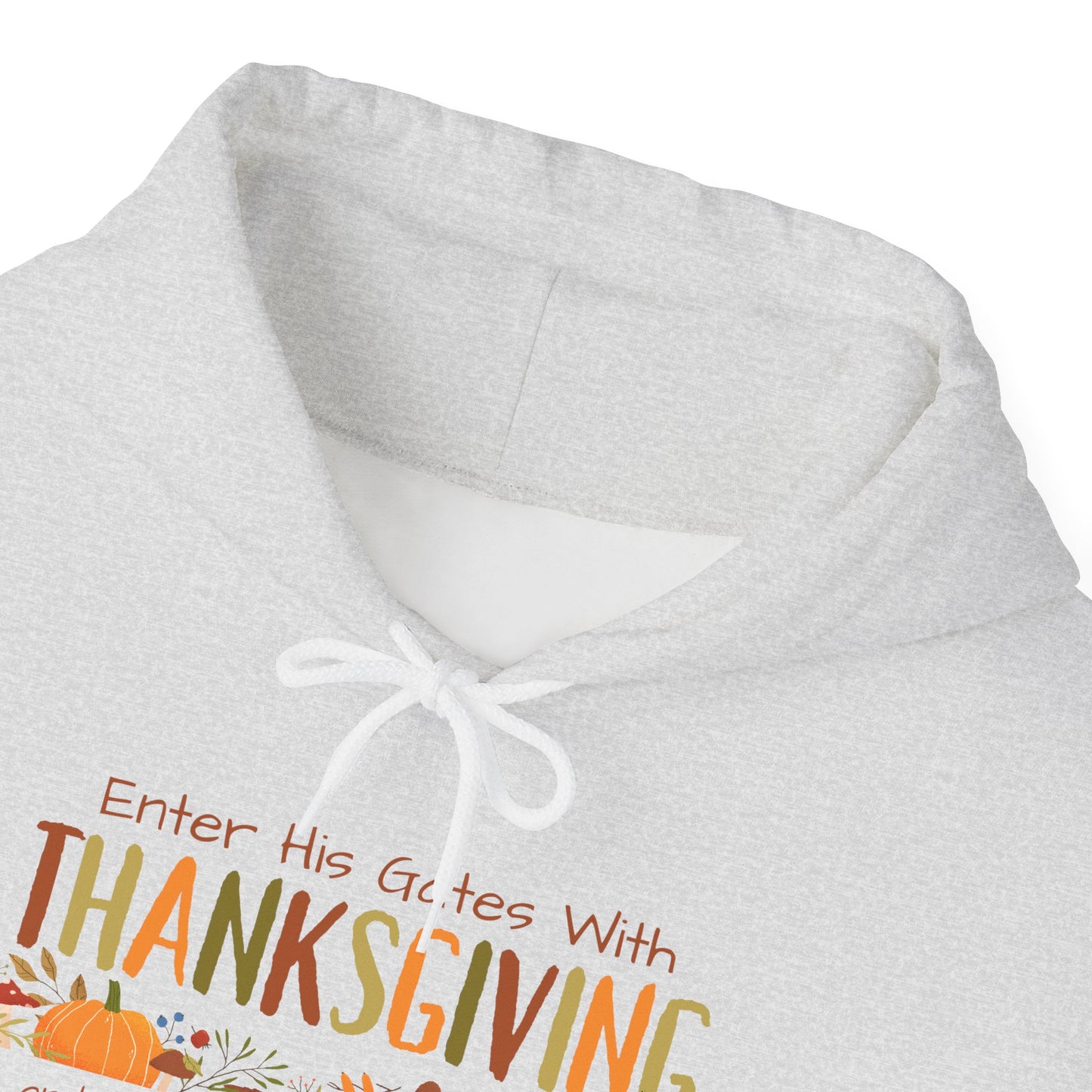 Thanksgiving Psalm 100:4 Unisex Heavy Blend™ Hooded Sweatshirt