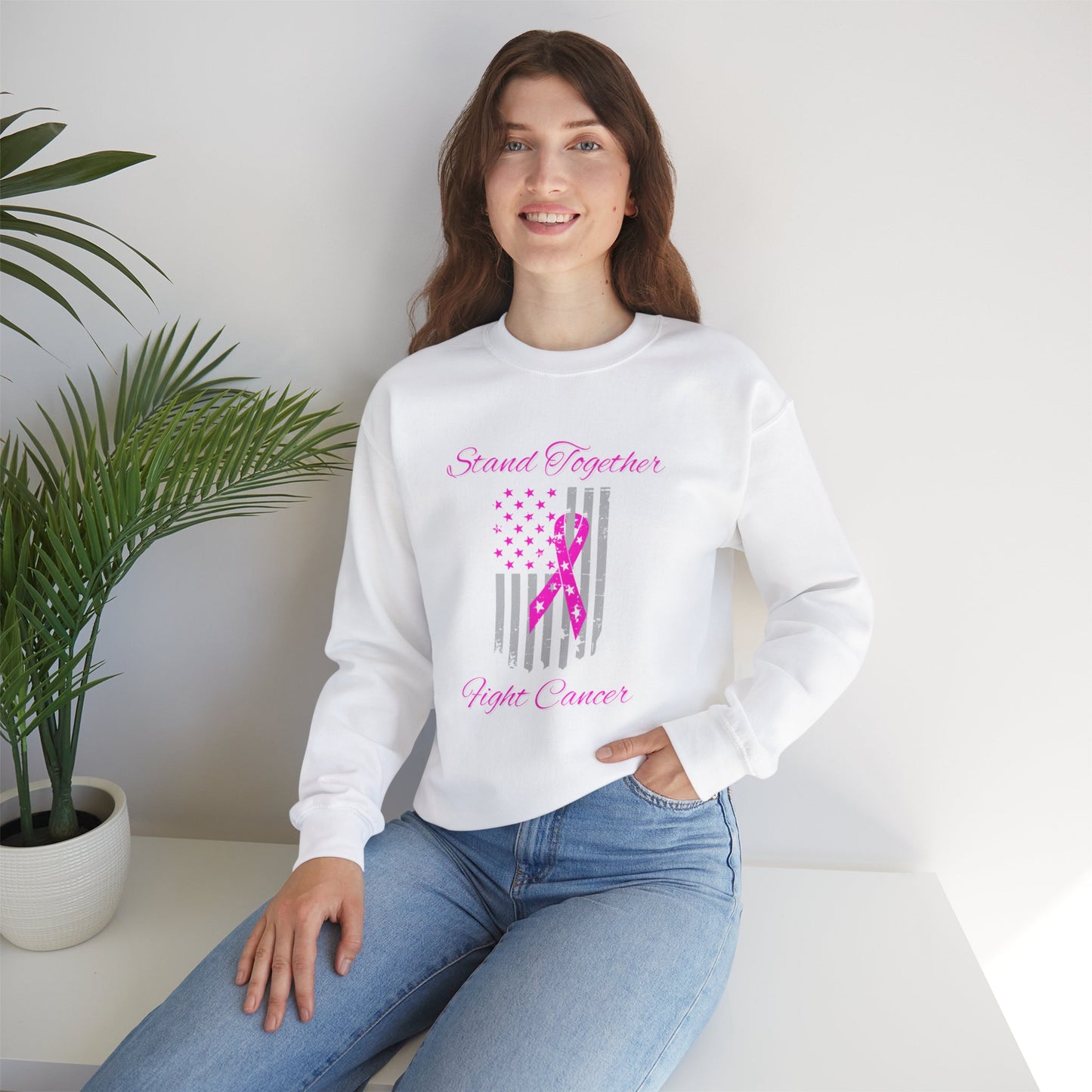 Stand Together Fight Breast Cancer Unisex Heavy Blend™ Crewneck Sweatshirt