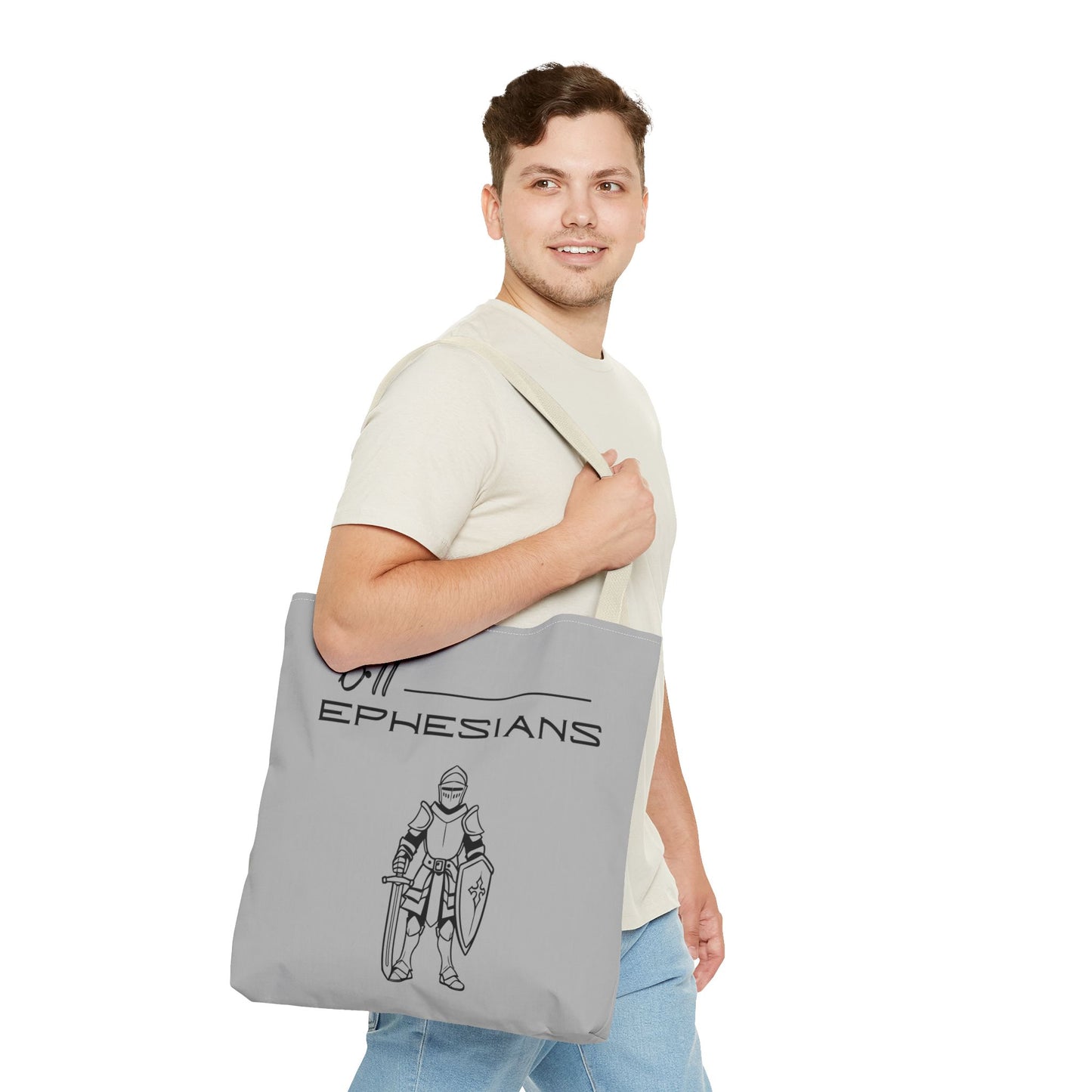 Ephesians 6:11 Full Armor of God Tote Bag (AOP)