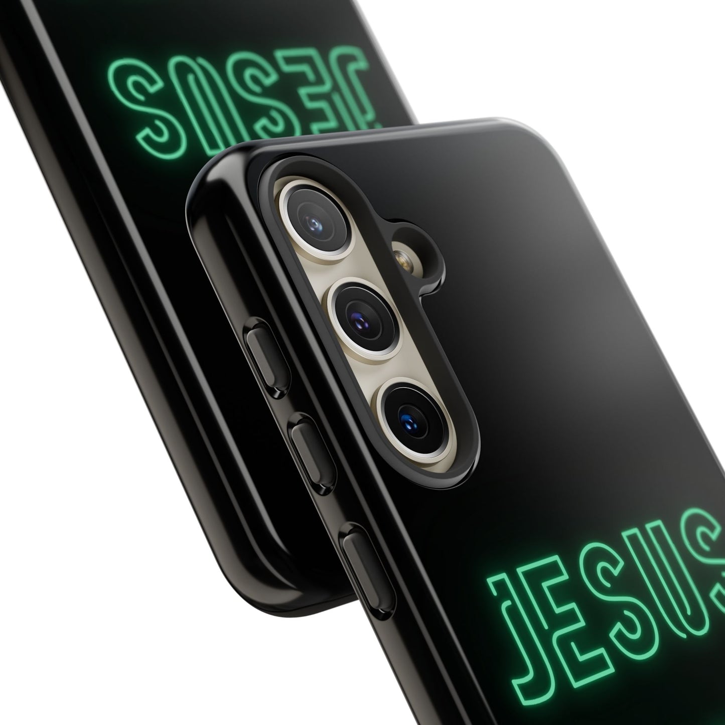 Jesus Saves Neon Signage Green Tough Cases