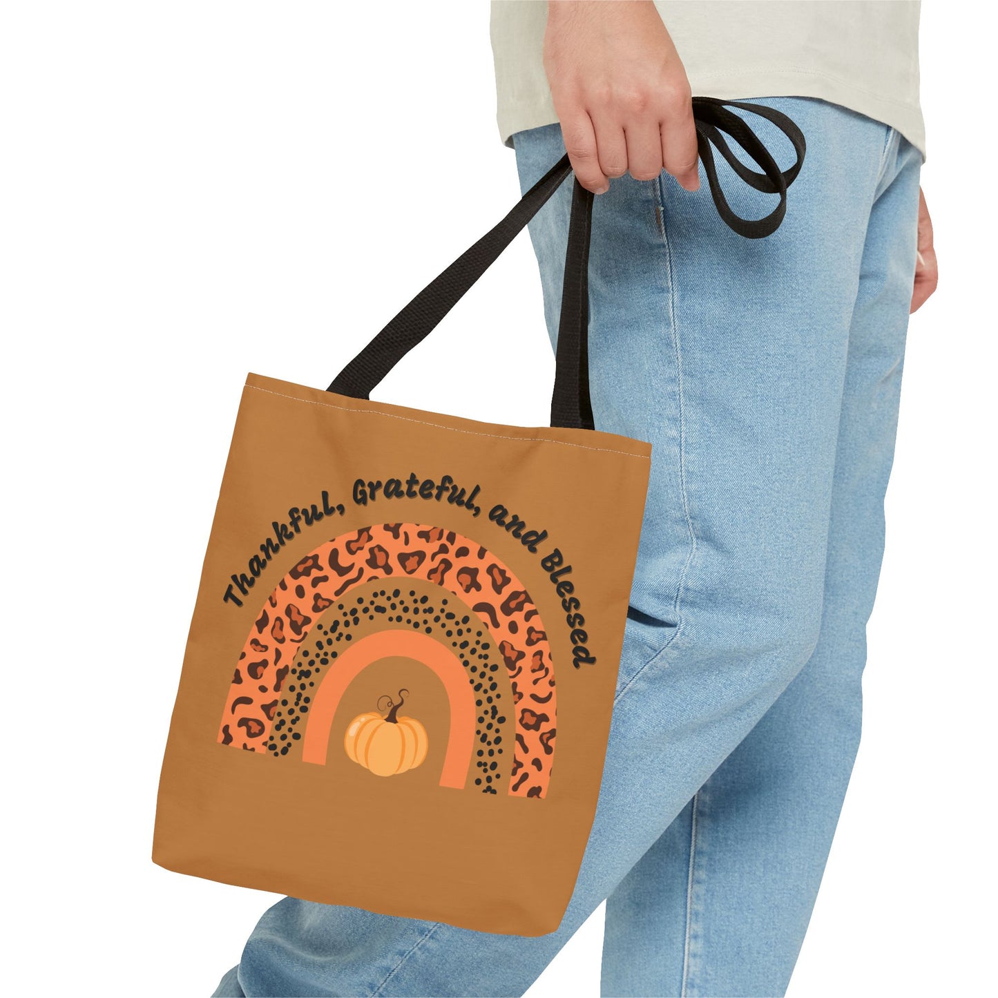 Thankful, Grateful, Blessed Tote Bag (AOP)