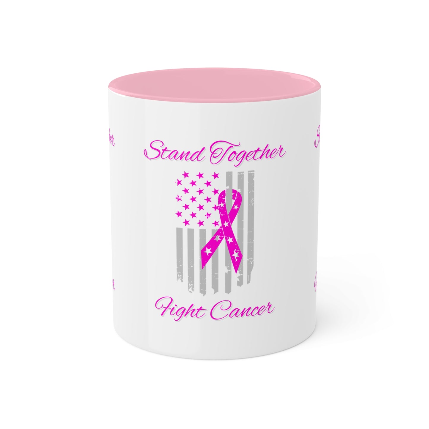 Stand Together Fight Breast Cancer Colorful Mugs, 11oz