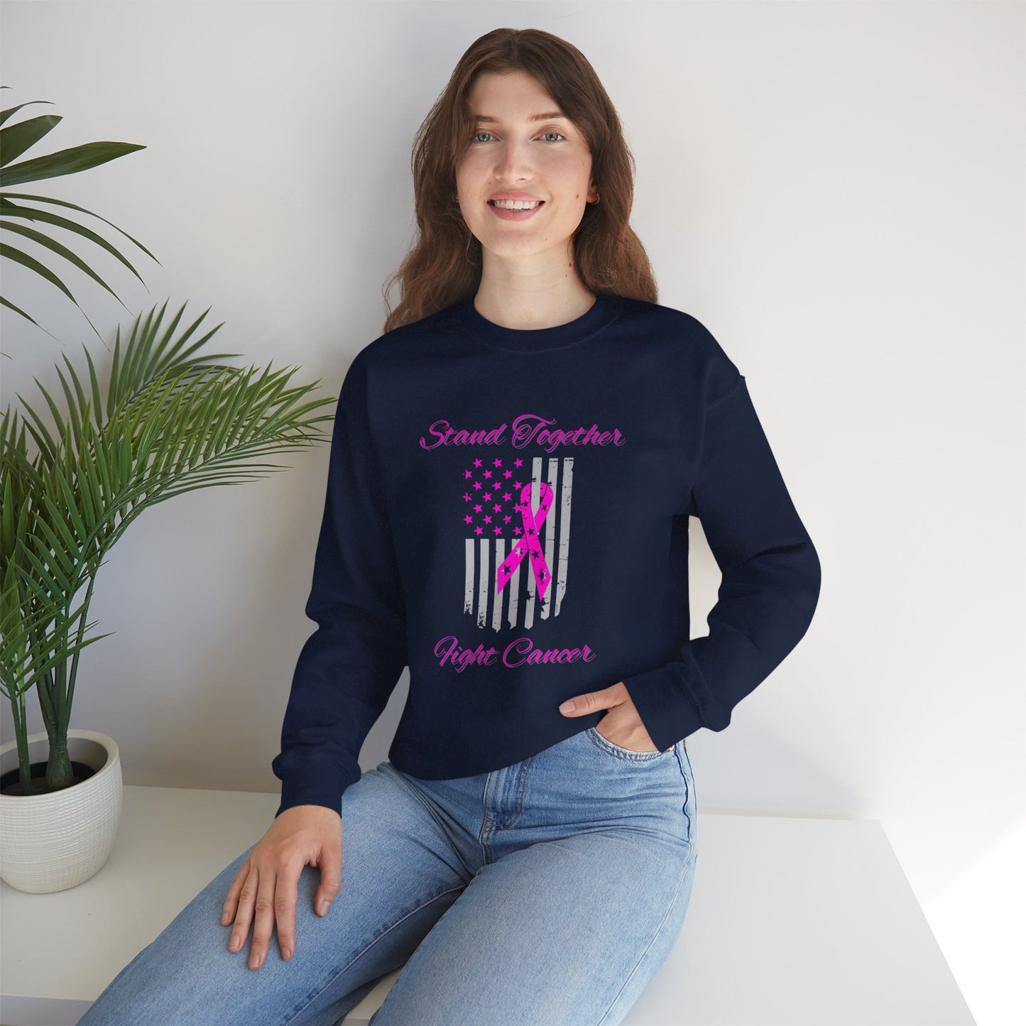 Stand Together Fight Breast Cancer Unisex Heavy Blend™ Crewneck Sweatshirt