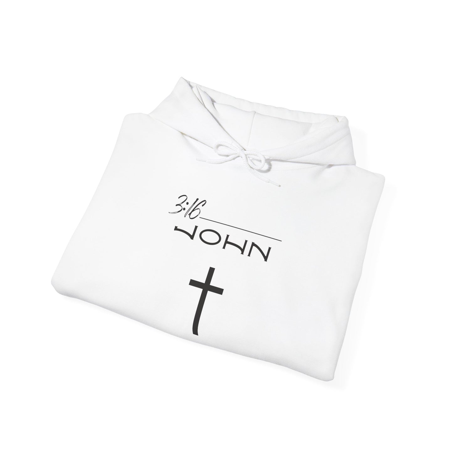 John 3:16 w/ Full Scripture On Back Unisex Heavy Blend™ Hooded Sweatshirt