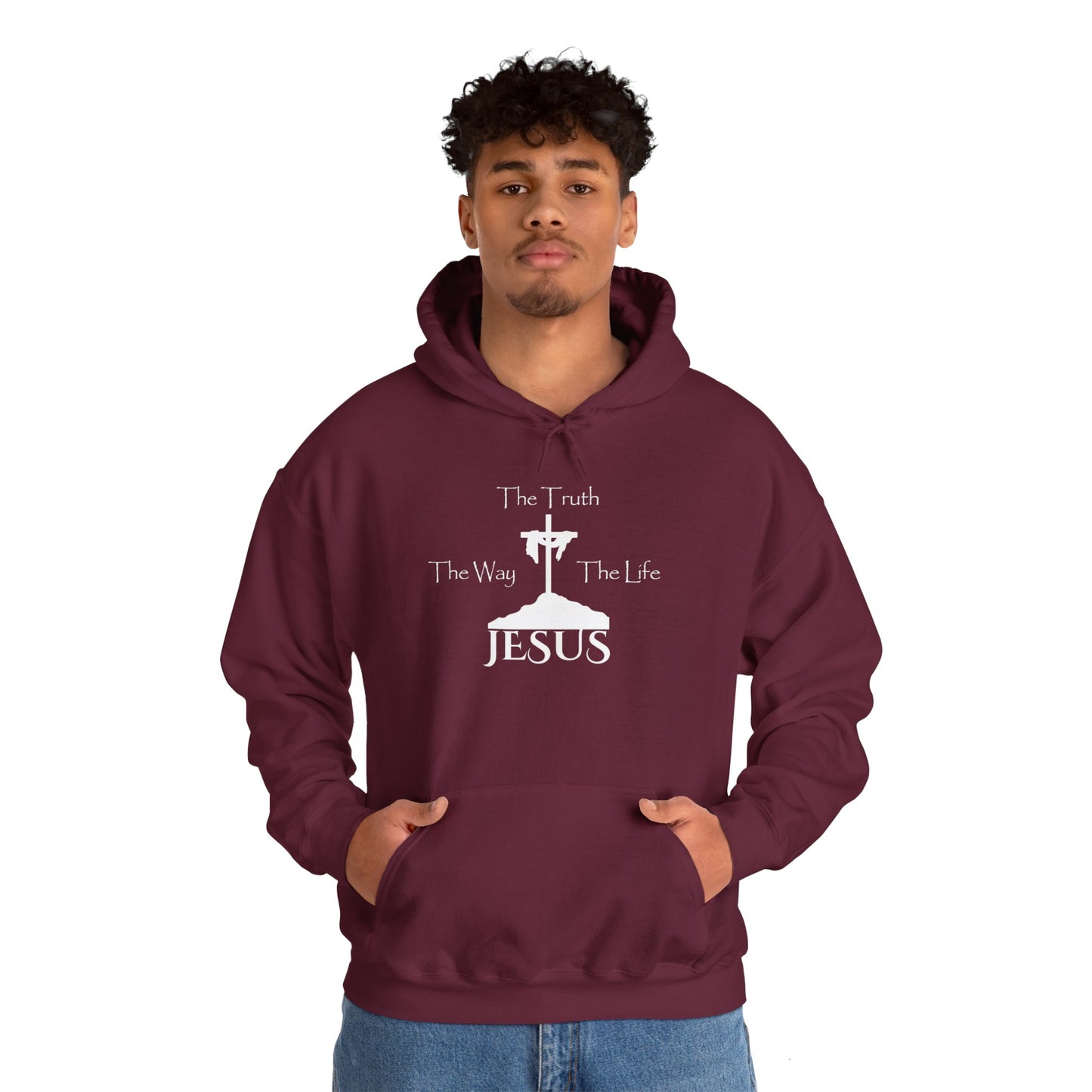 Jesus The Way The Truth The Life Unisex Heavy Blend™ Hooded Sweatshirt