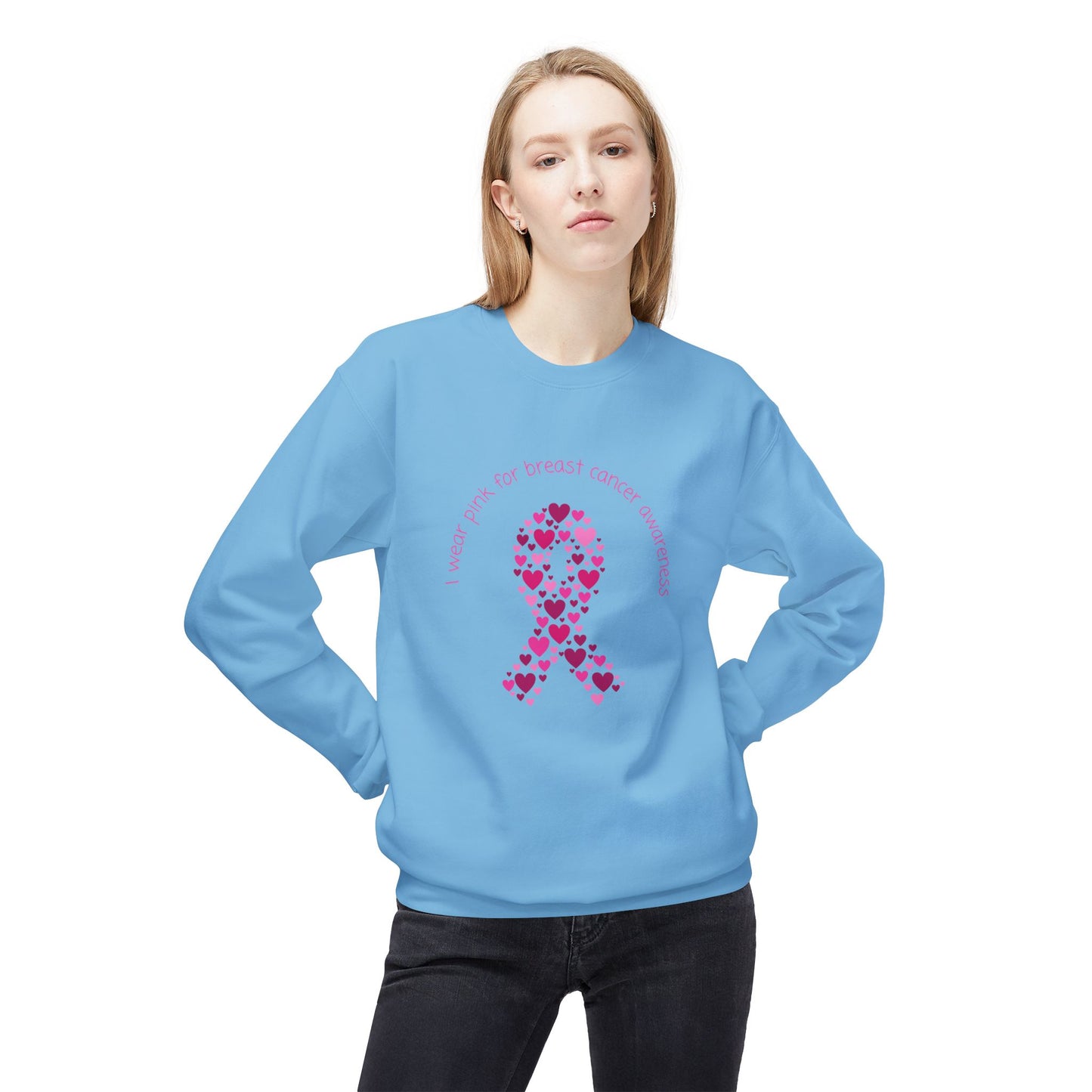 Breast Cancer Awareness Unisex Midweight Softstyle Fleece Crewneck Sweatshirt