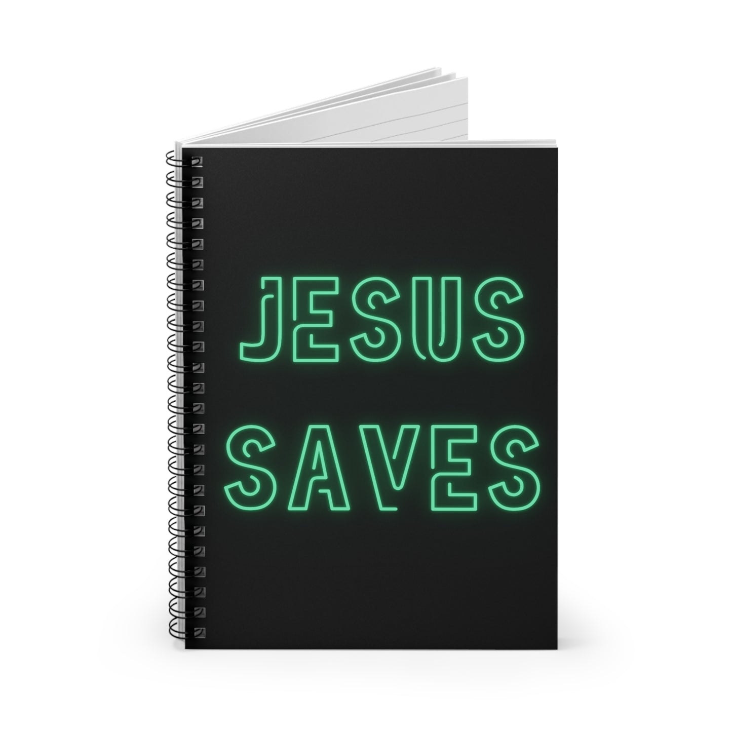 Jesus Saves Spiral Notebook - Ruled Line