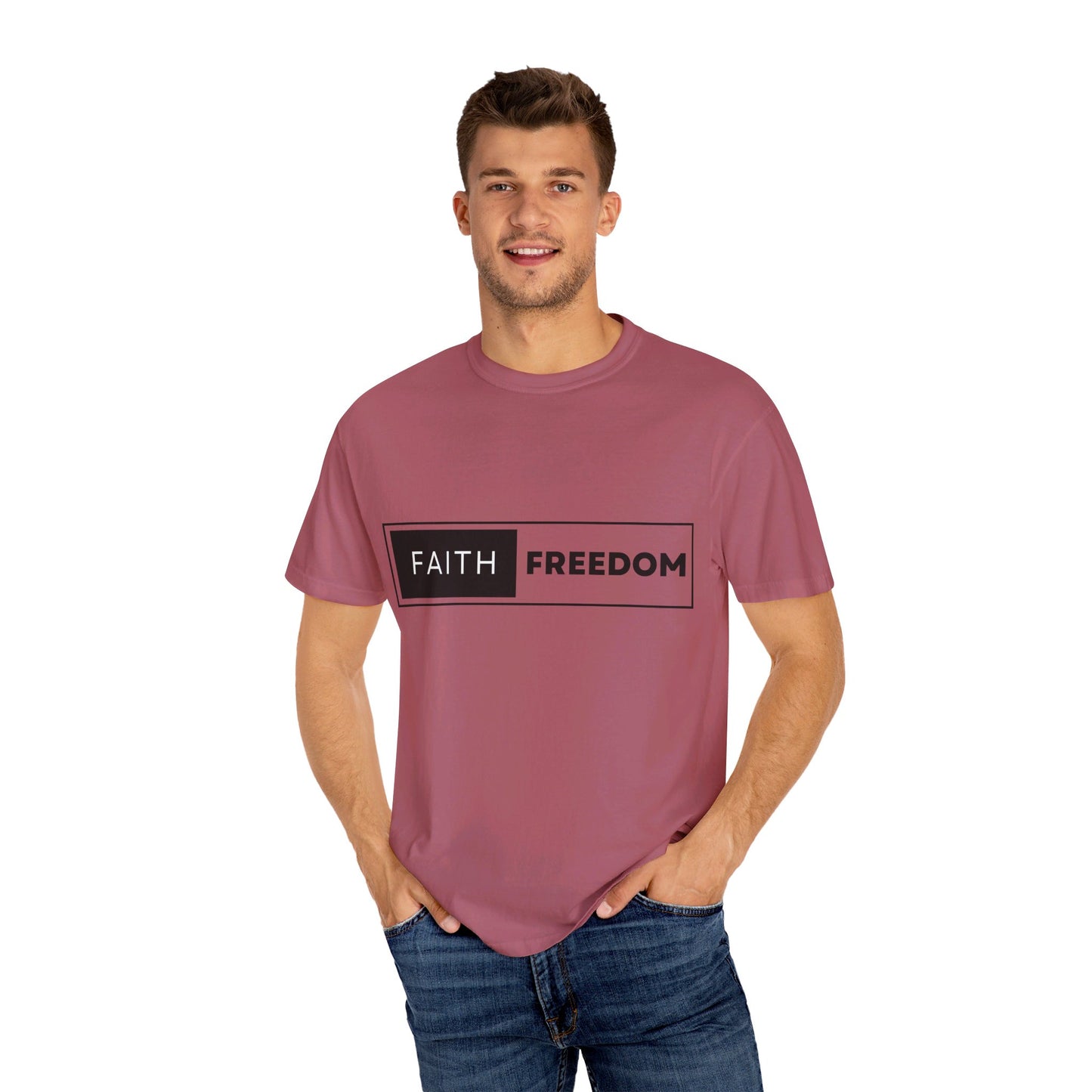 Faith Freedom Unisex Garment-Dyed T-shirt