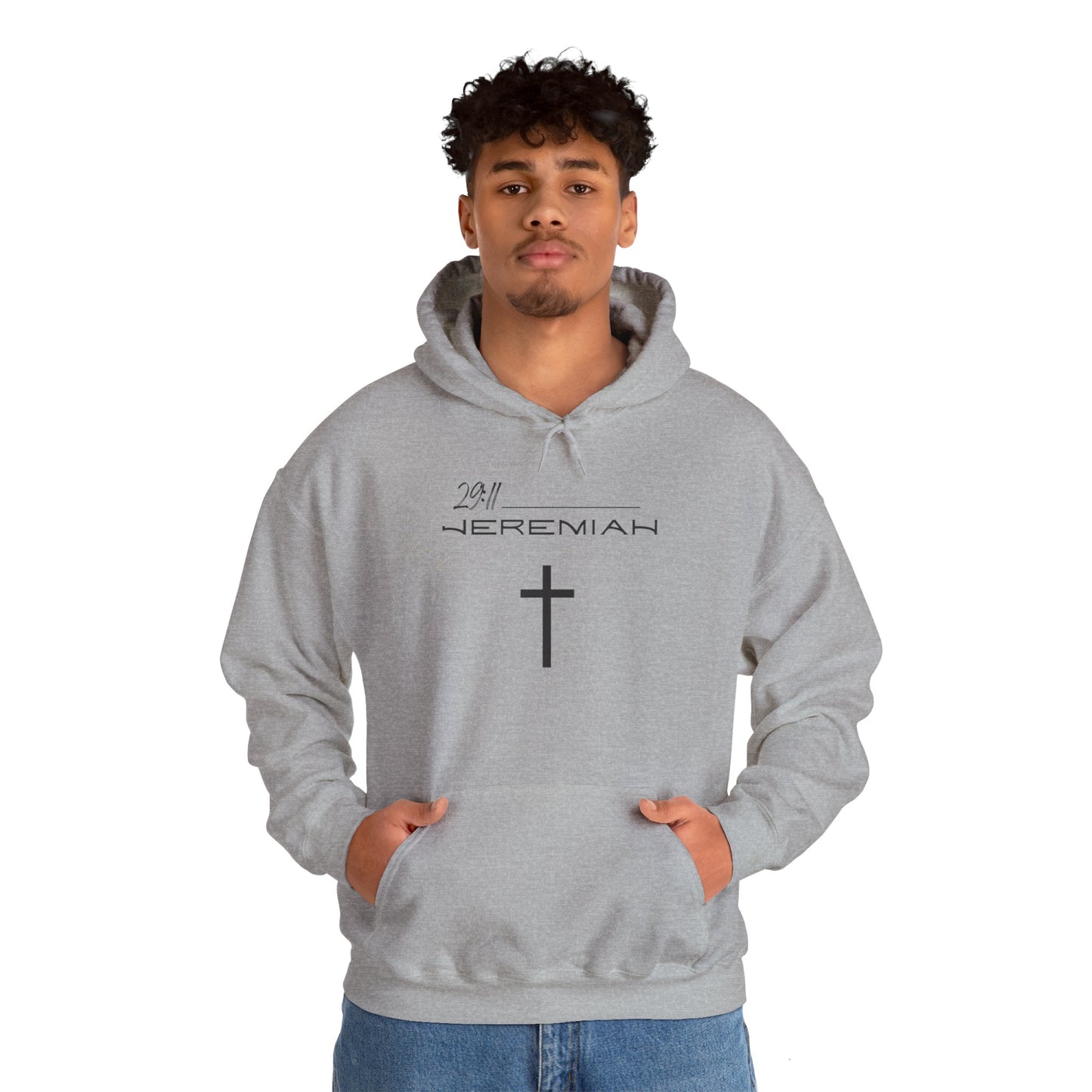 Jeremiah 29:11 w/ Full Scripture On Back Unisex Heavy Blend™ Hooded Sweatshirt