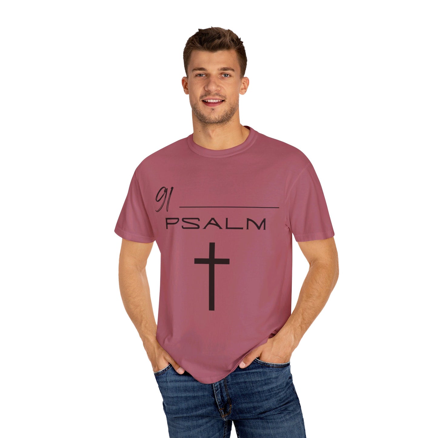 Psalm 91 Unisex Garment-Dyed T-shirt