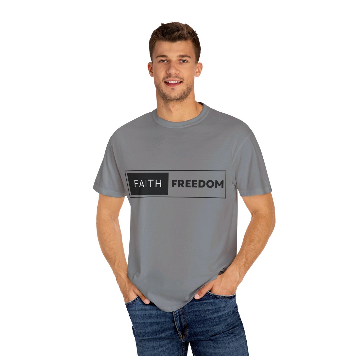 Faith Freedom Unisex Garment-Dyed T-shirt