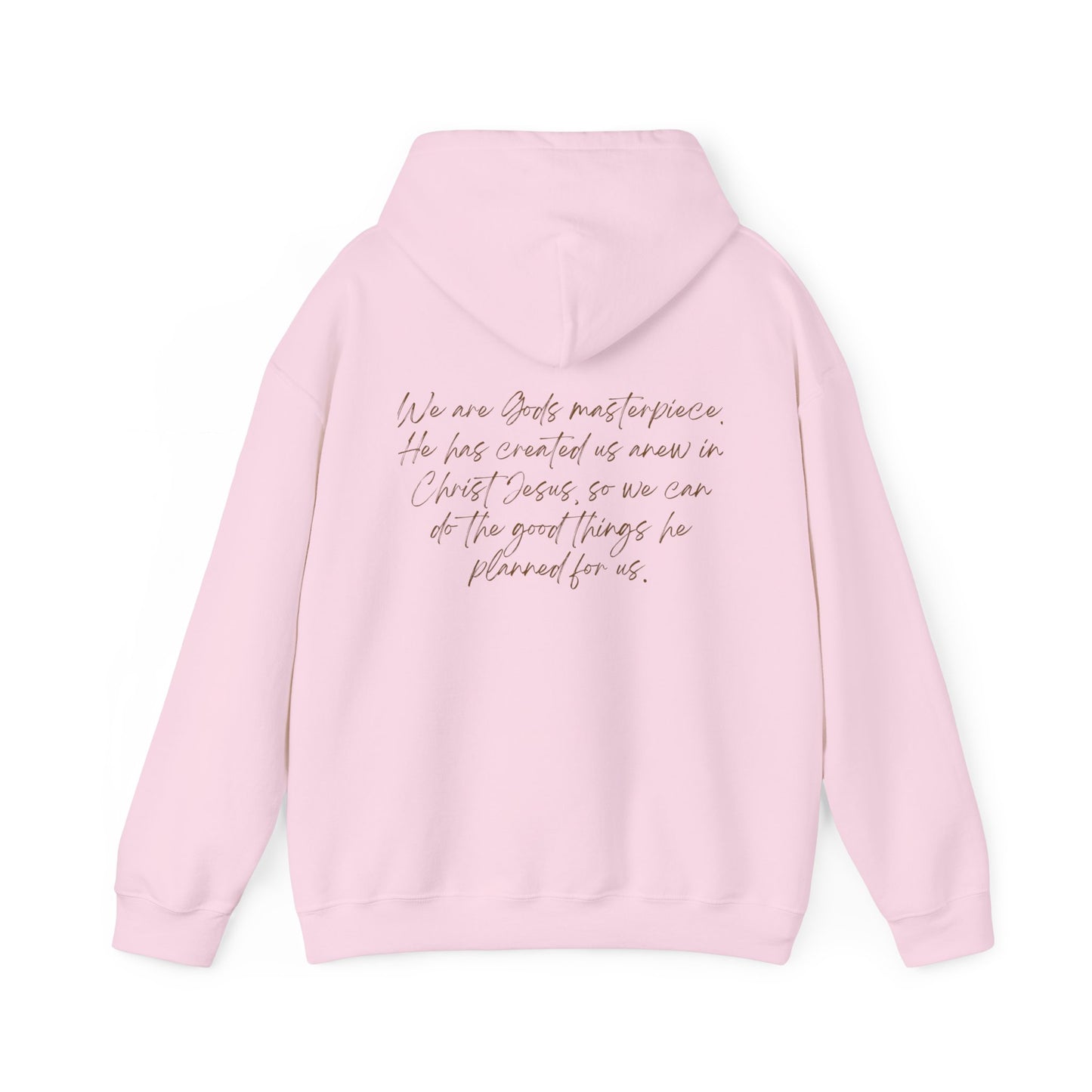 Ephesians 2:10 w/Full Scripture On Back Unisex Heavy Blend™ Hooded Sweatshirt