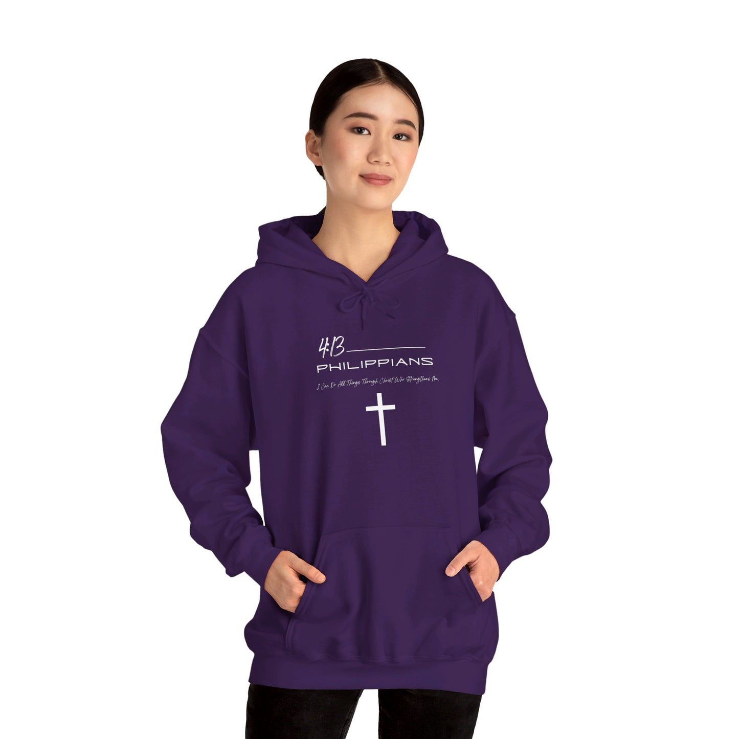 Philippians 4:13 Unisex Heavy Blend™ Hooded Sweatshirt