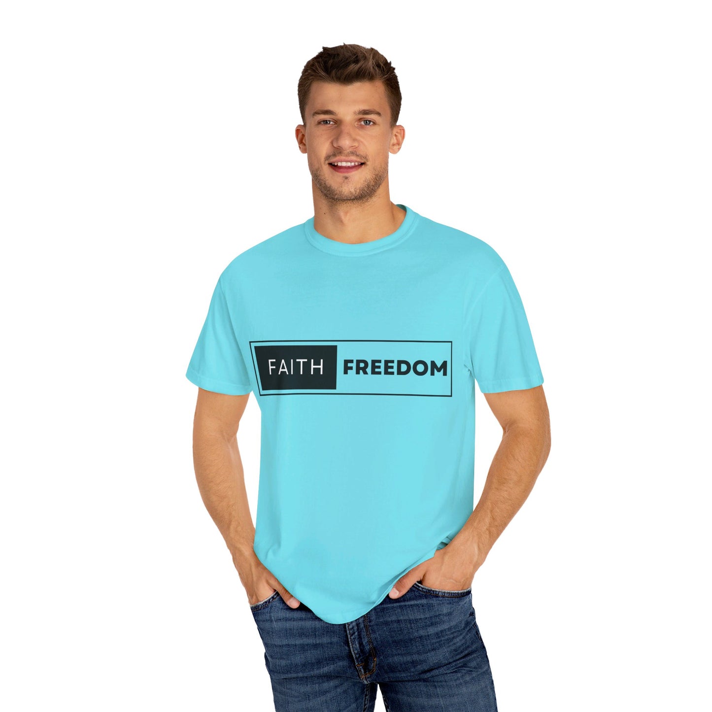 Faith Freedom Unisex Garment-Dyed T-shirt