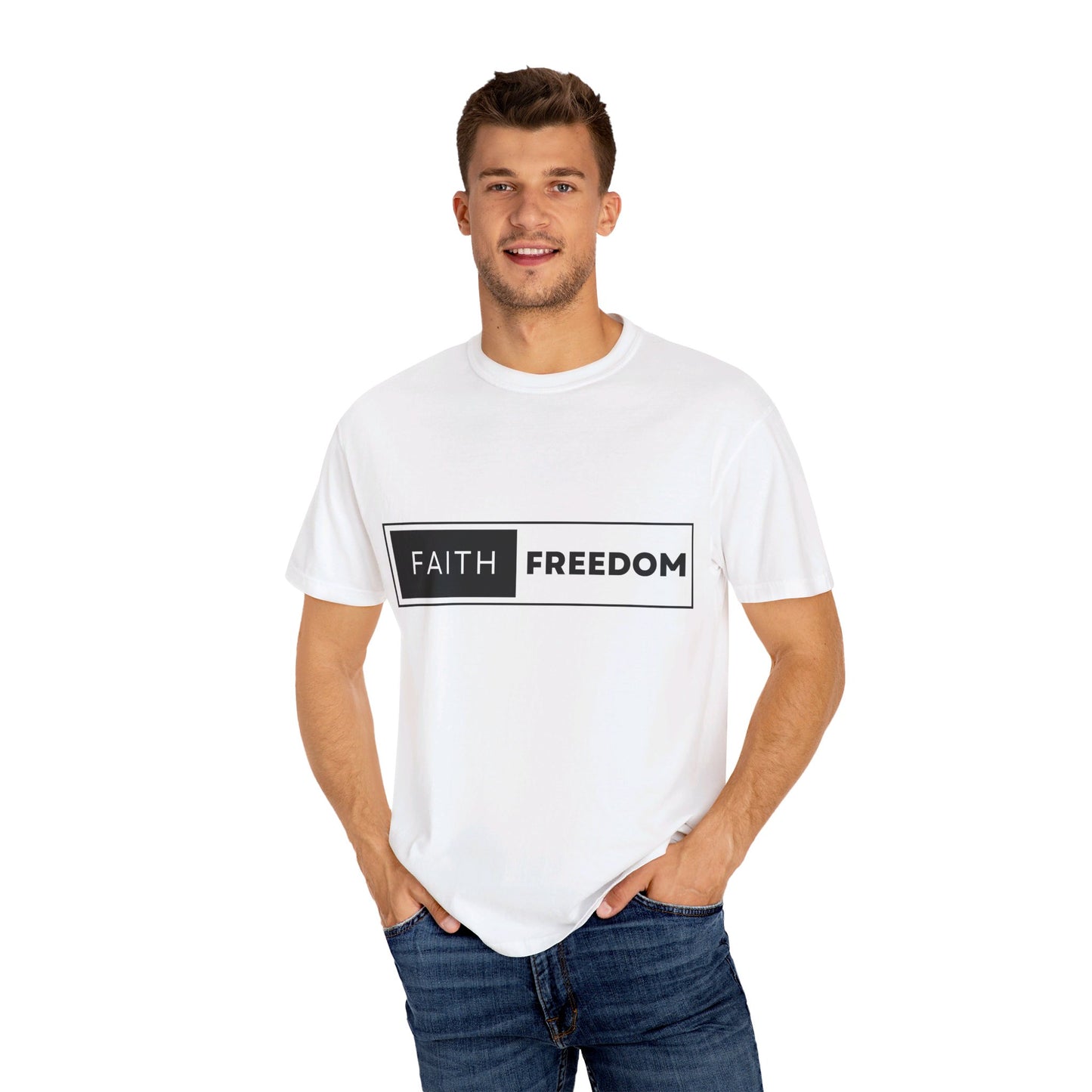 Faith Freedom Unisex Garment-Dyed T-shirt