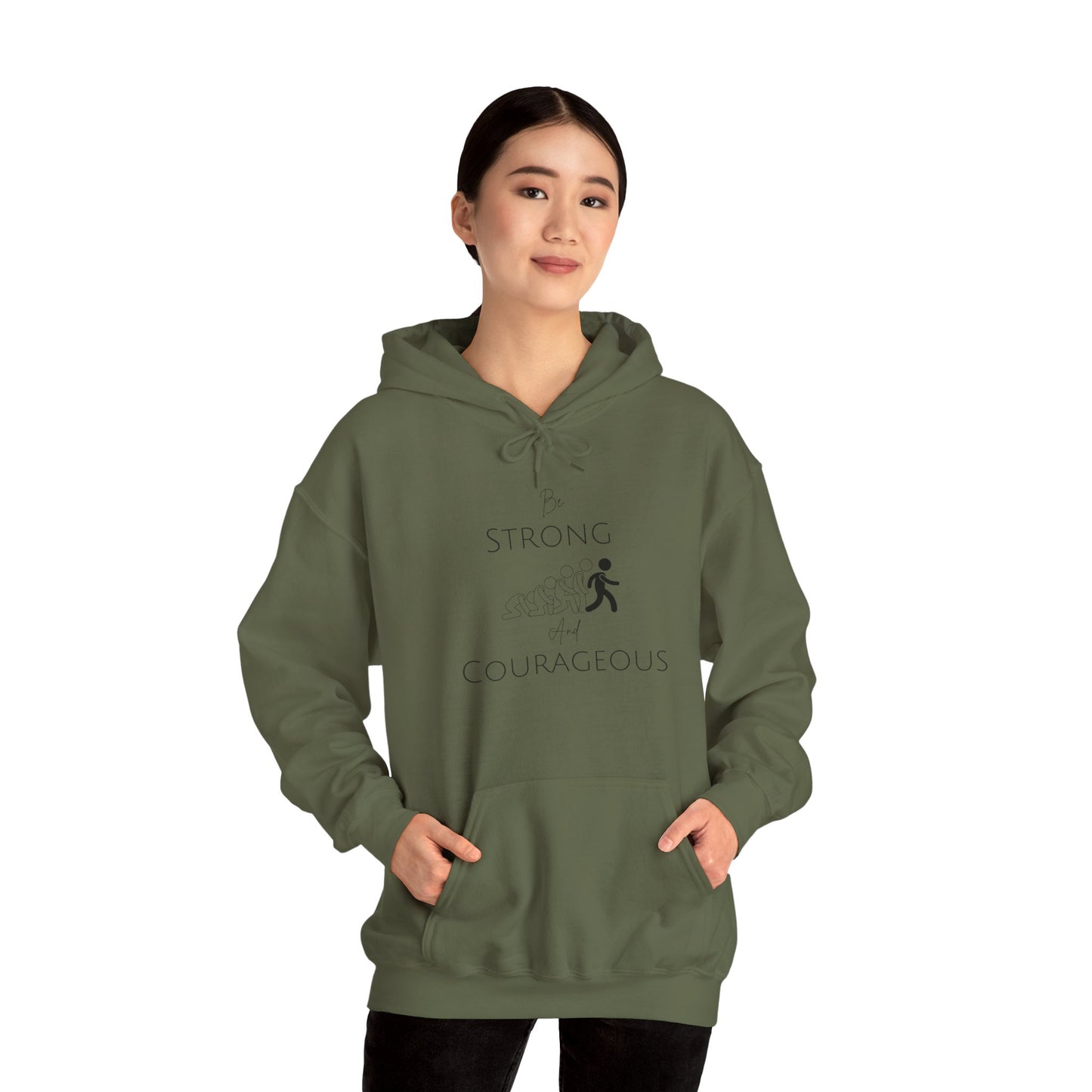 Be Strong And Courageous Unisex Heavy Blend™ Hooded Sweatshirt