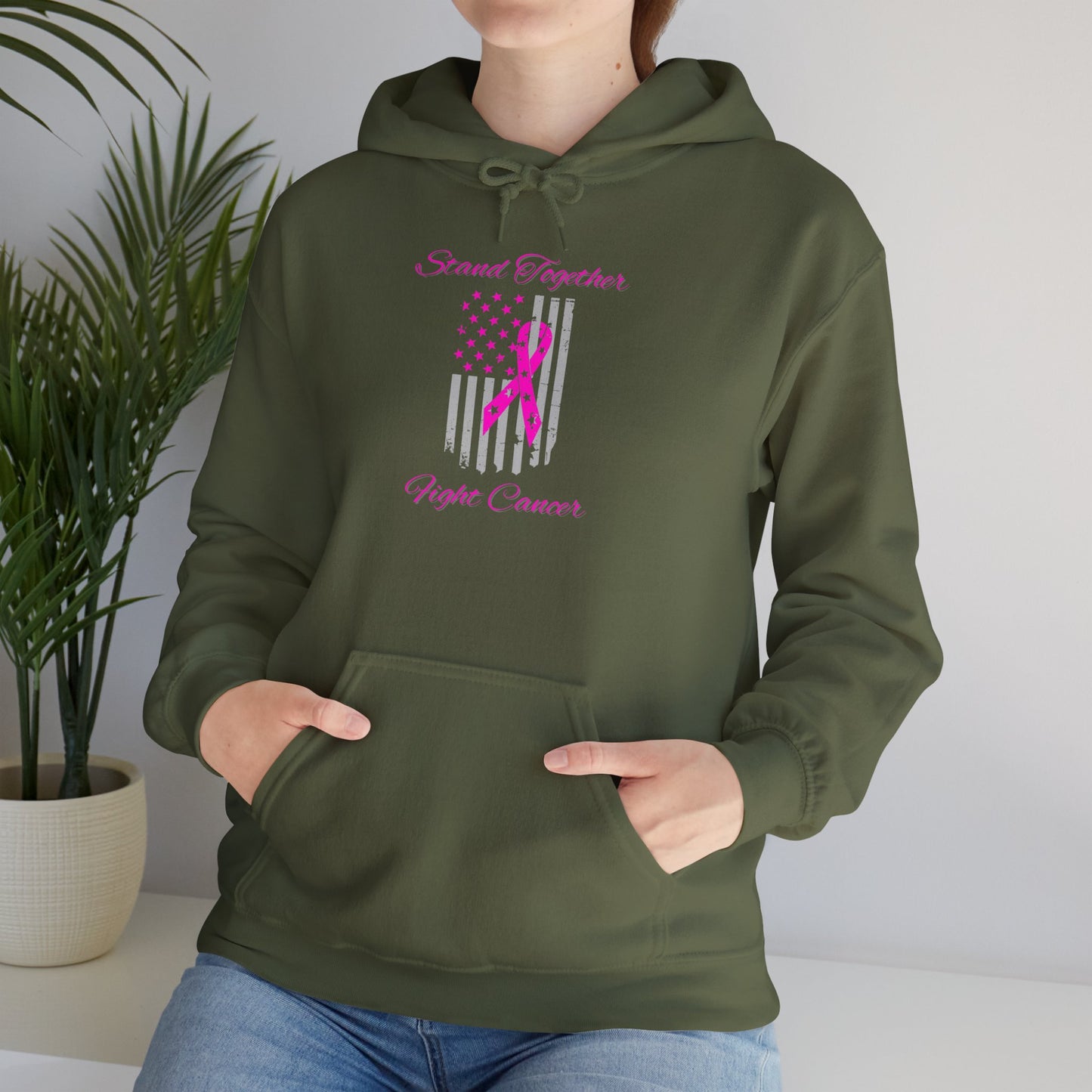 Stand Together Fight Breast Cancer Unisex Heavy Blend™ Hooded Sweatshirt