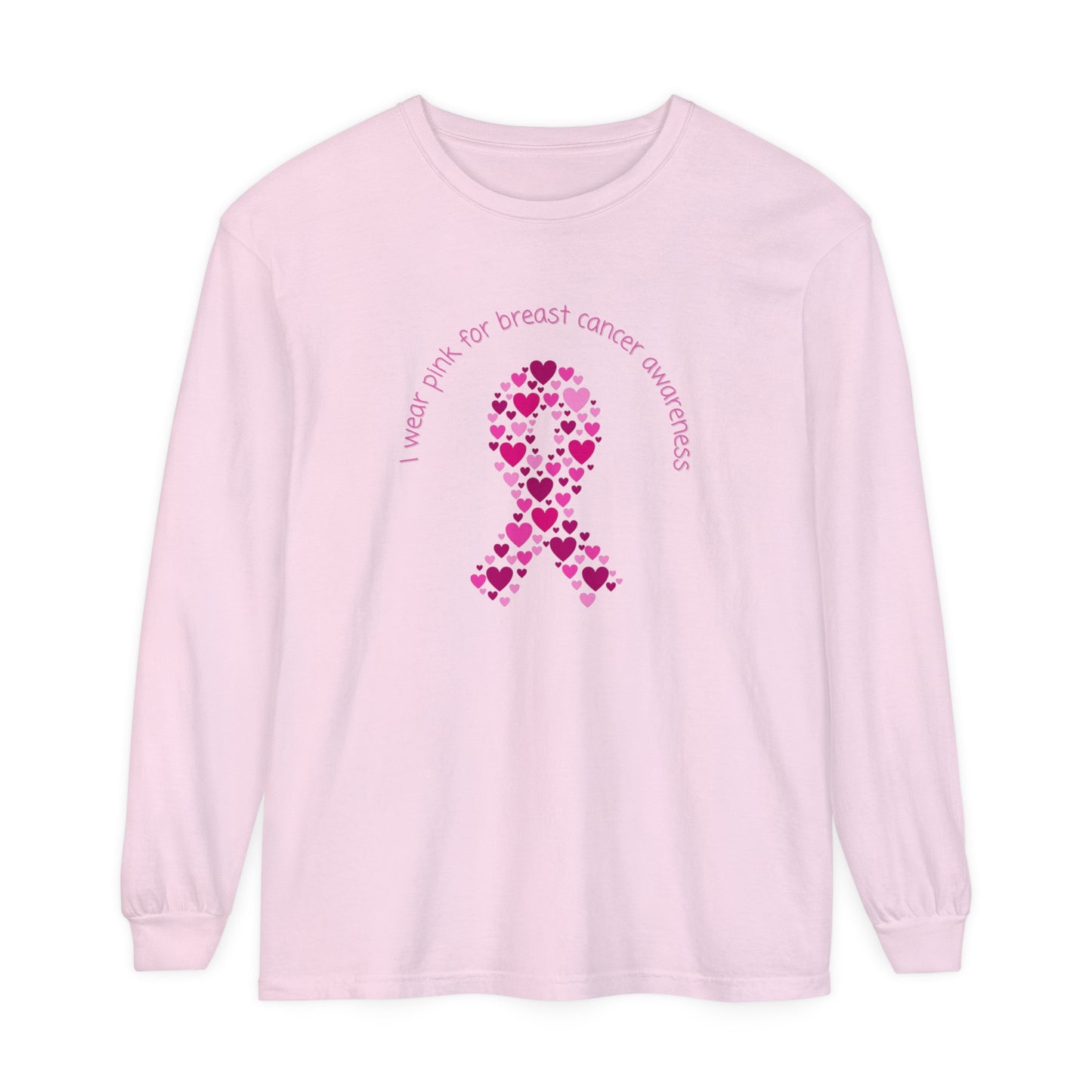 Breast Cancer Awareness Unisex Garment-dyed Long Sleeve T-Shirt