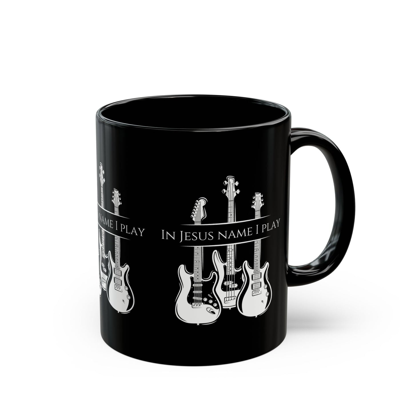 In Jesus Name I Play Black Mug (11oz, 15oz)