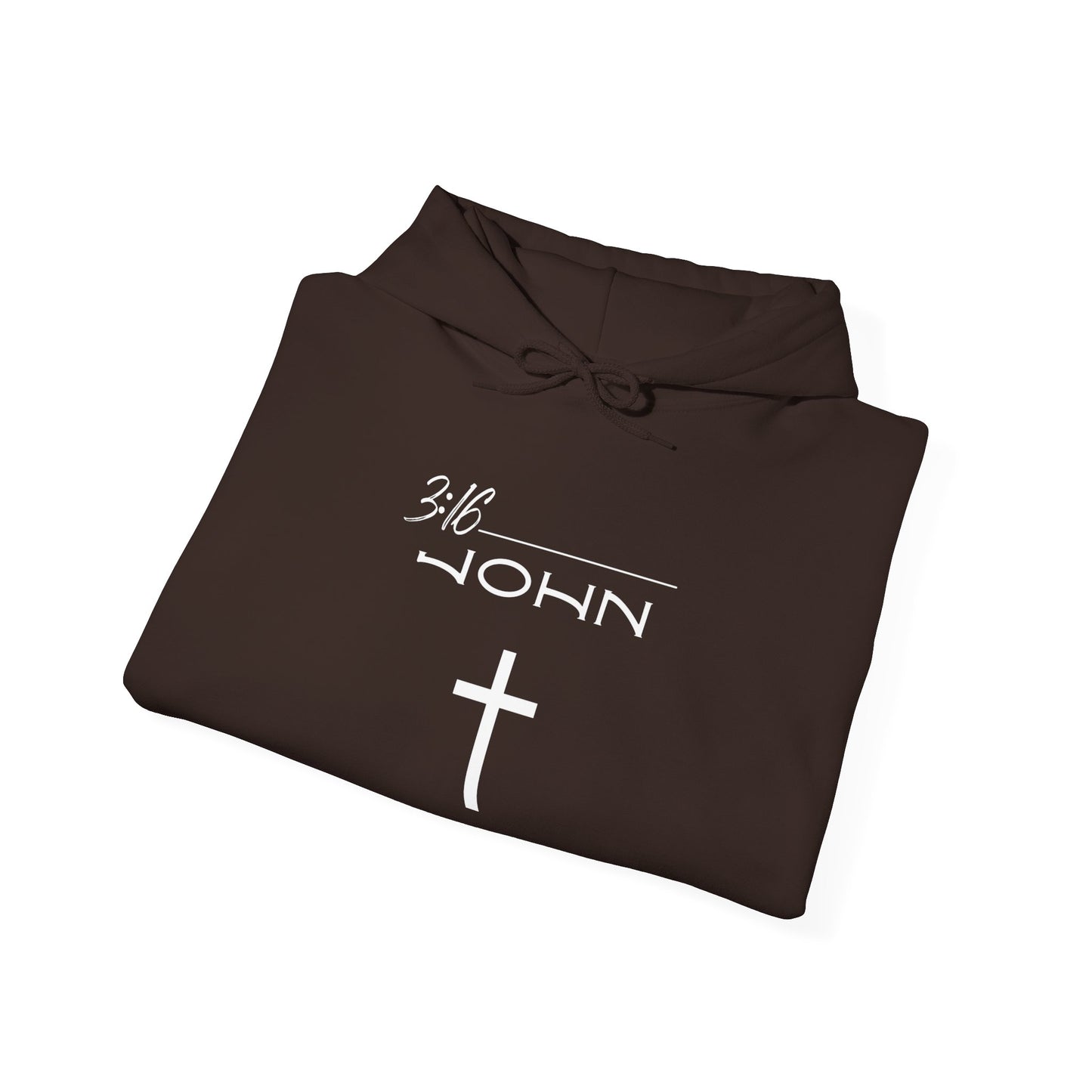 John 3:16 w/ Full Scripture On Back Unisex Heavy Blend™ Hooded Sweatshirt