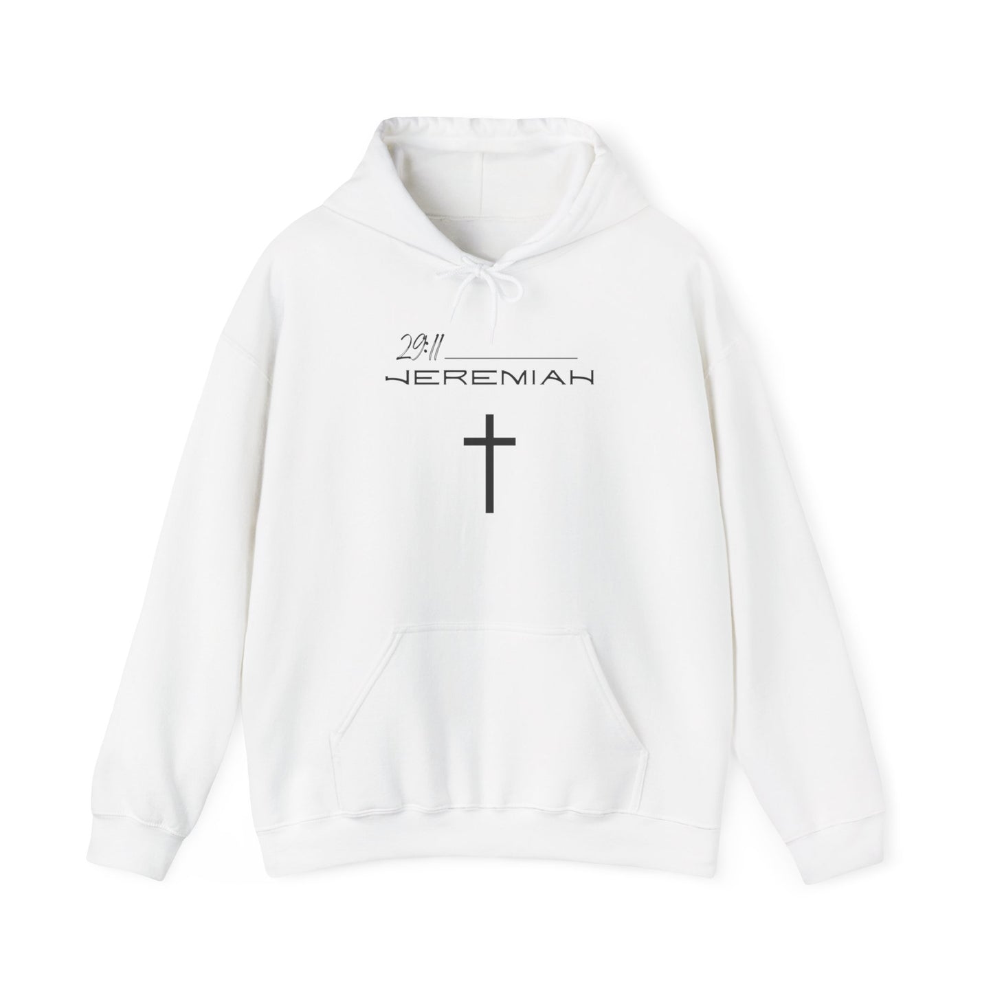 Jeremiah 29:11 w/ Full Scripture On Back Unisex Heavy Blend™ Hooded Sweatshirt