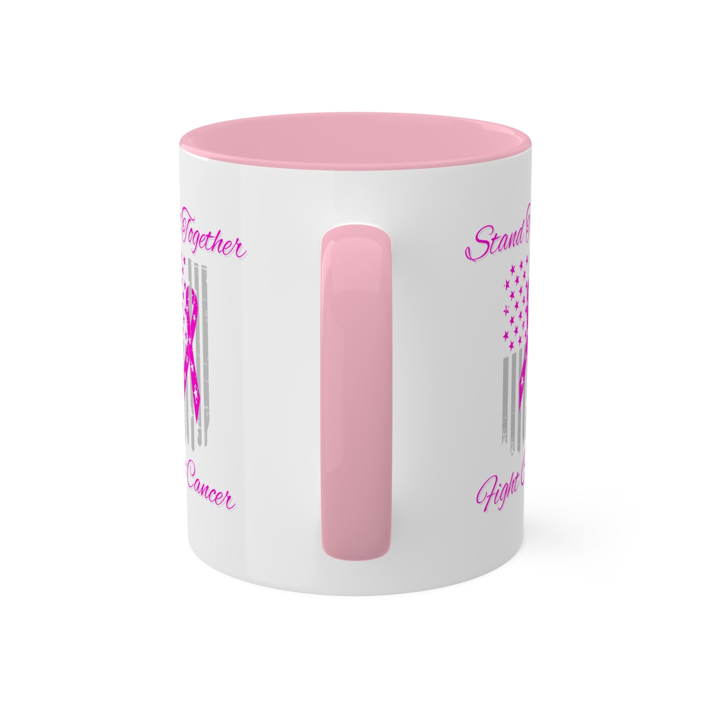 Stand Together Fight Breast Cancer Colorful Mugs, 11oz