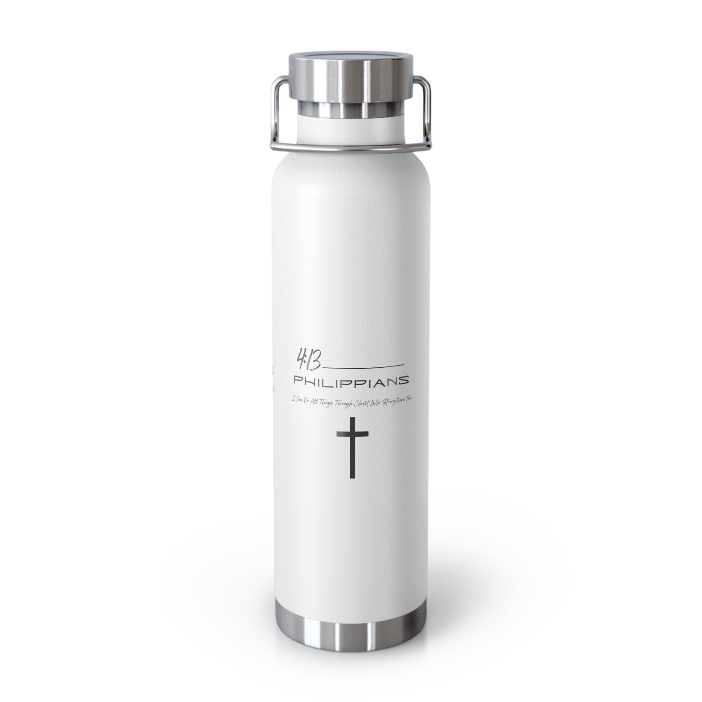 Philippians 4:13 Copper Vacuum Insulated Bottle, 22oz