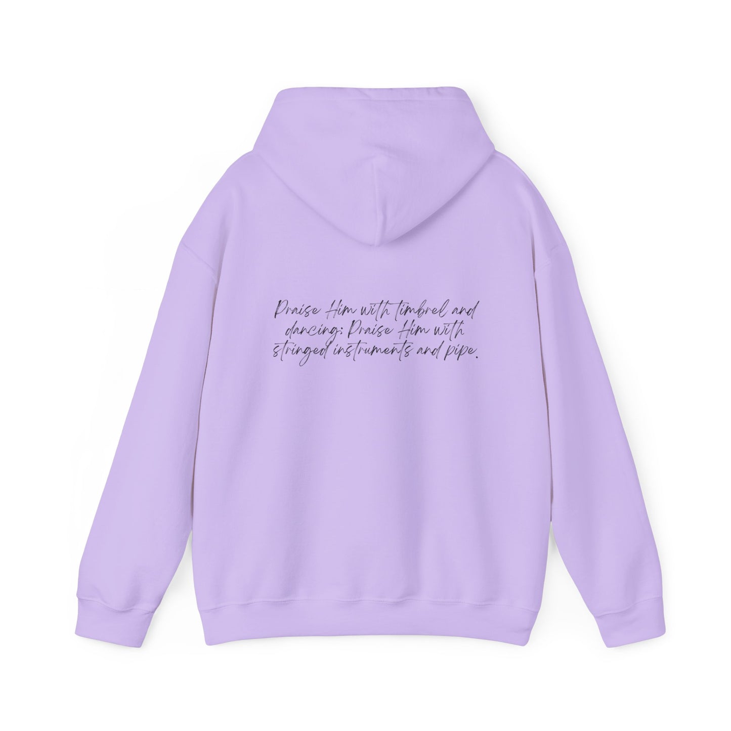 In Jesus Name I Play w/ Psalm 150:4 On Back Unisex Heavy Blend™ Hooded Sweatshirt