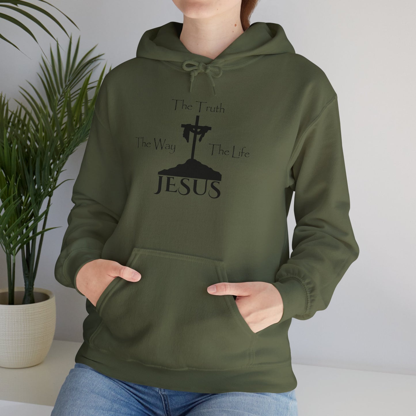 Jesus The Way The Truth The Life Unisex Heavy Blend™ Hooded Sweatshirt