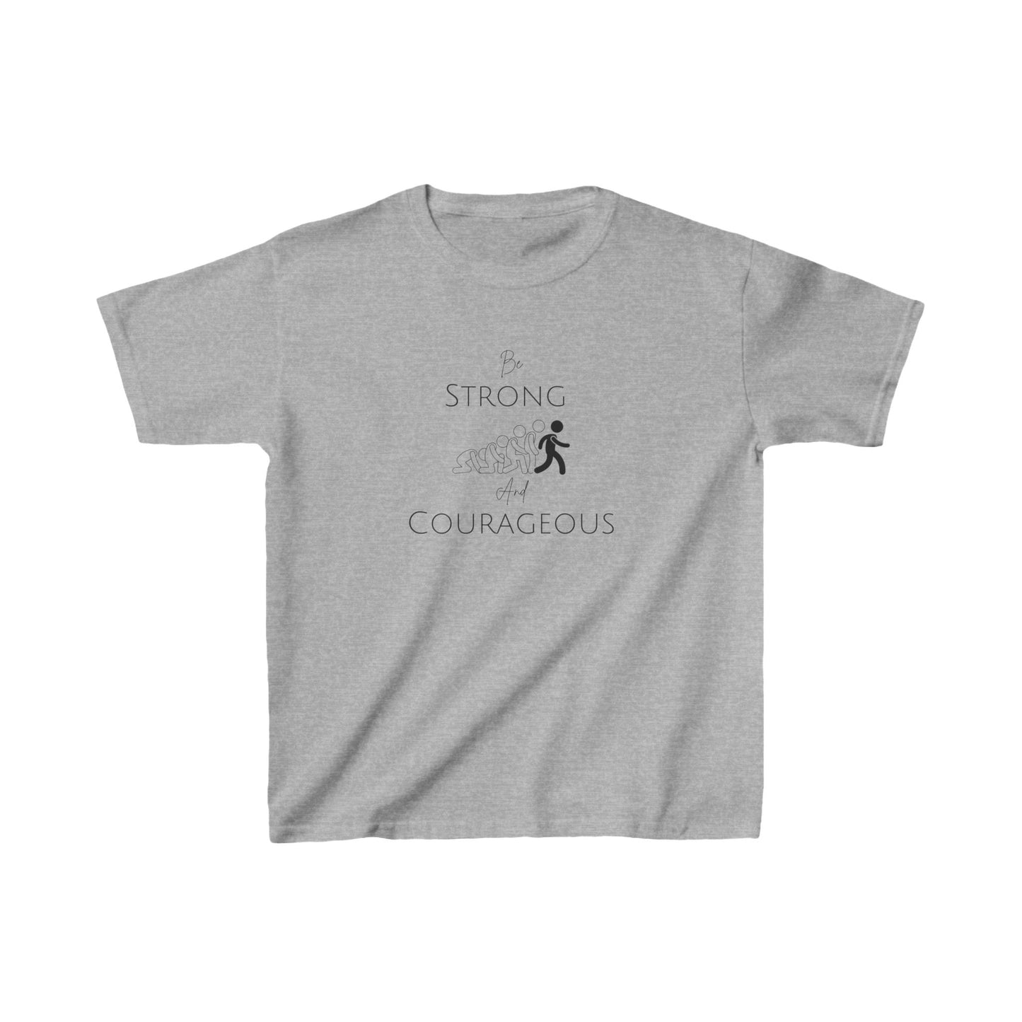 Be Strong And Courageous Kids Heavy Cotton™ Tee