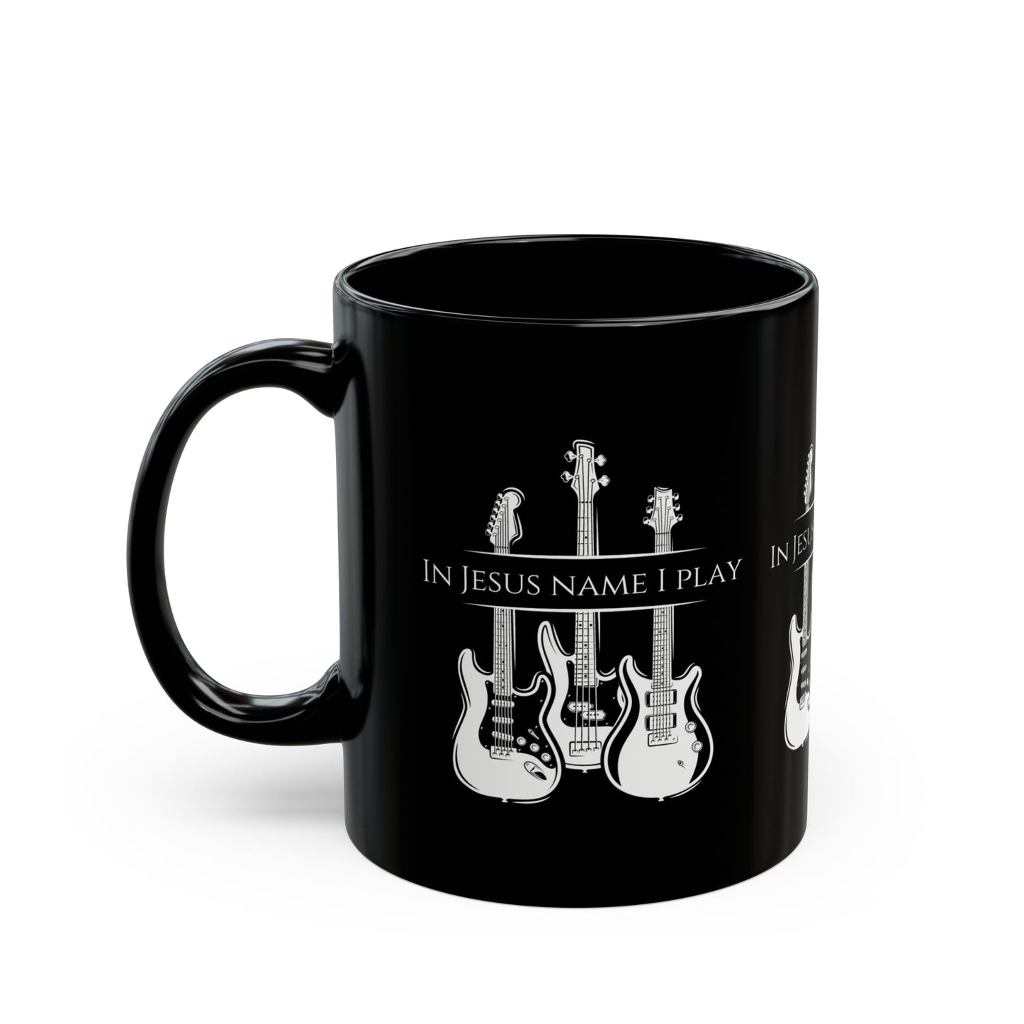 In Jesus Name I Play Black Mug (11oz, 15oz)