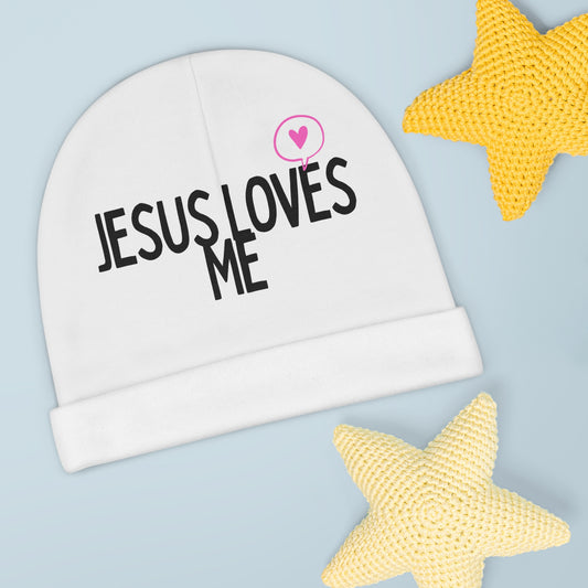 Jesus Loves Me Baby Beanie (AOP)