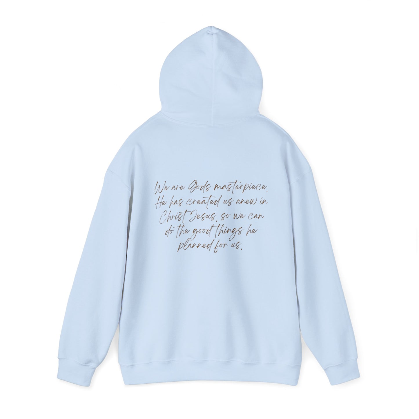 Ephesians 2:10 w/Full Scripture On Back Unisex Heavy Blend™ Hooded Sweatshirt