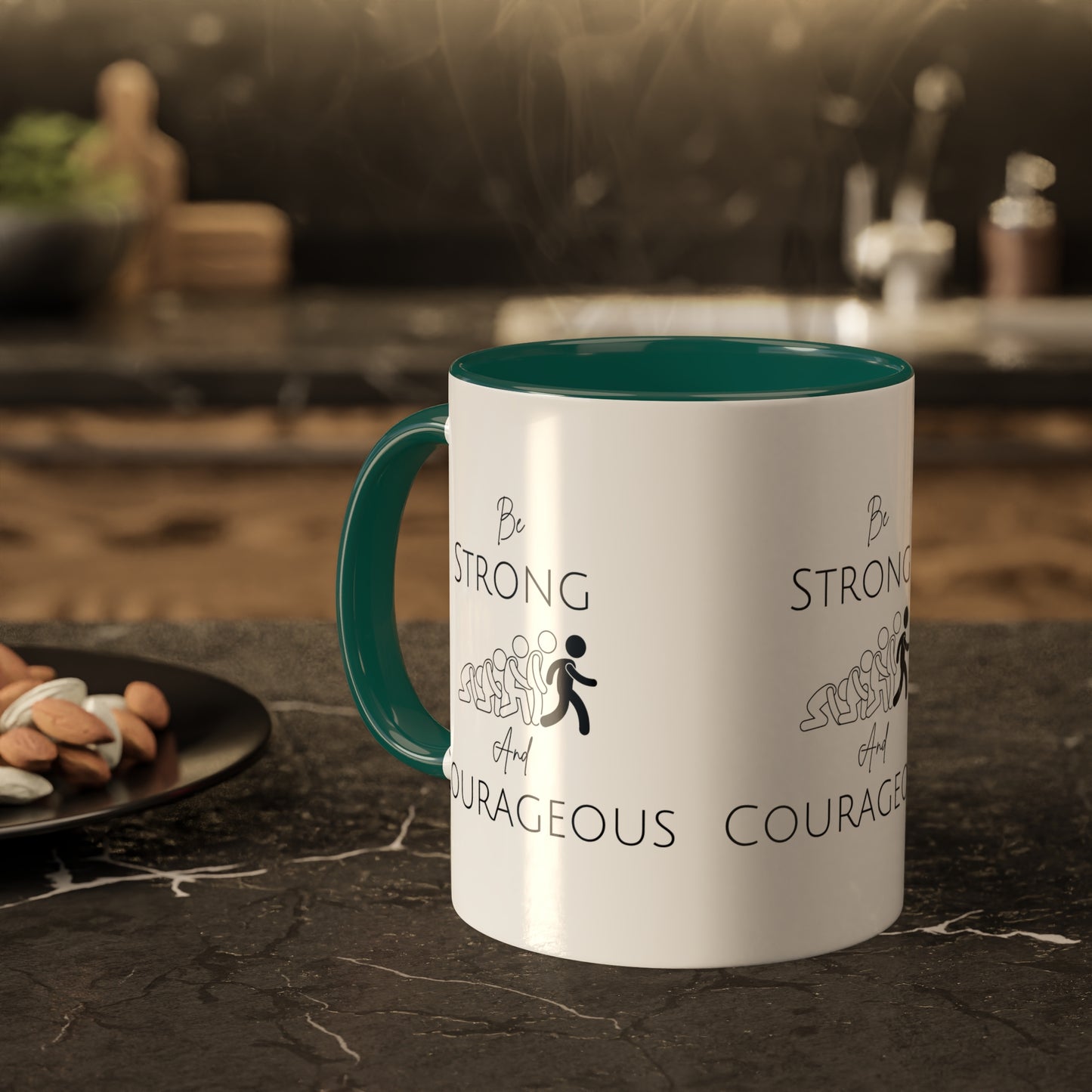 Be Strong And Courageous Colorful Mugs, 11oz