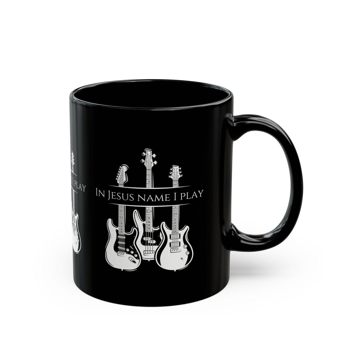 In Jesus Name I Play Black Mug (11oz, 15oz)