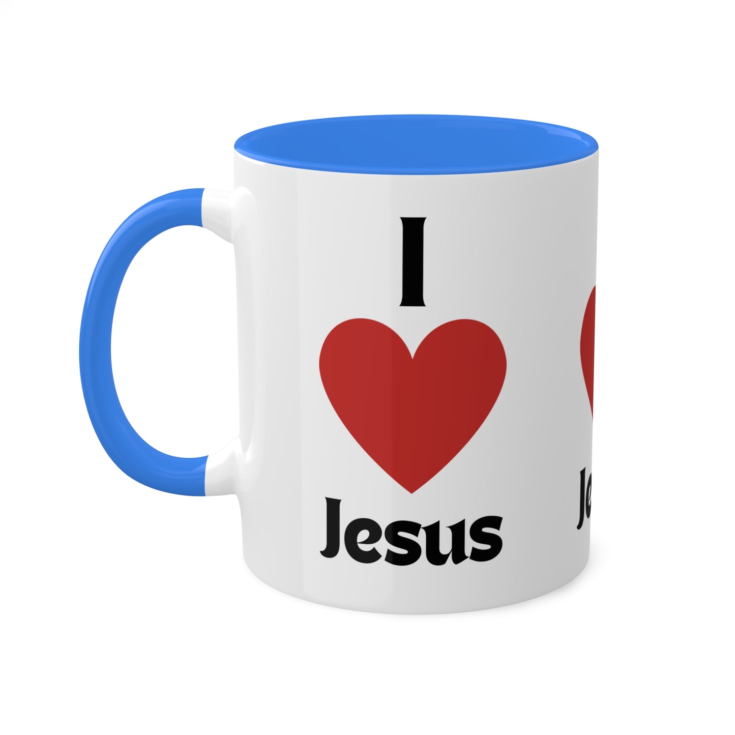 I love Jesus Colorful Mugs, 11oz