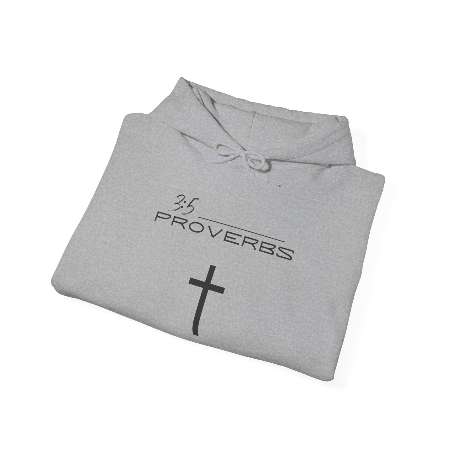 Proverbs 3:5 w/ Full Scripture On Back Unisex Heavy Blend™ Hooded Sweatshirt