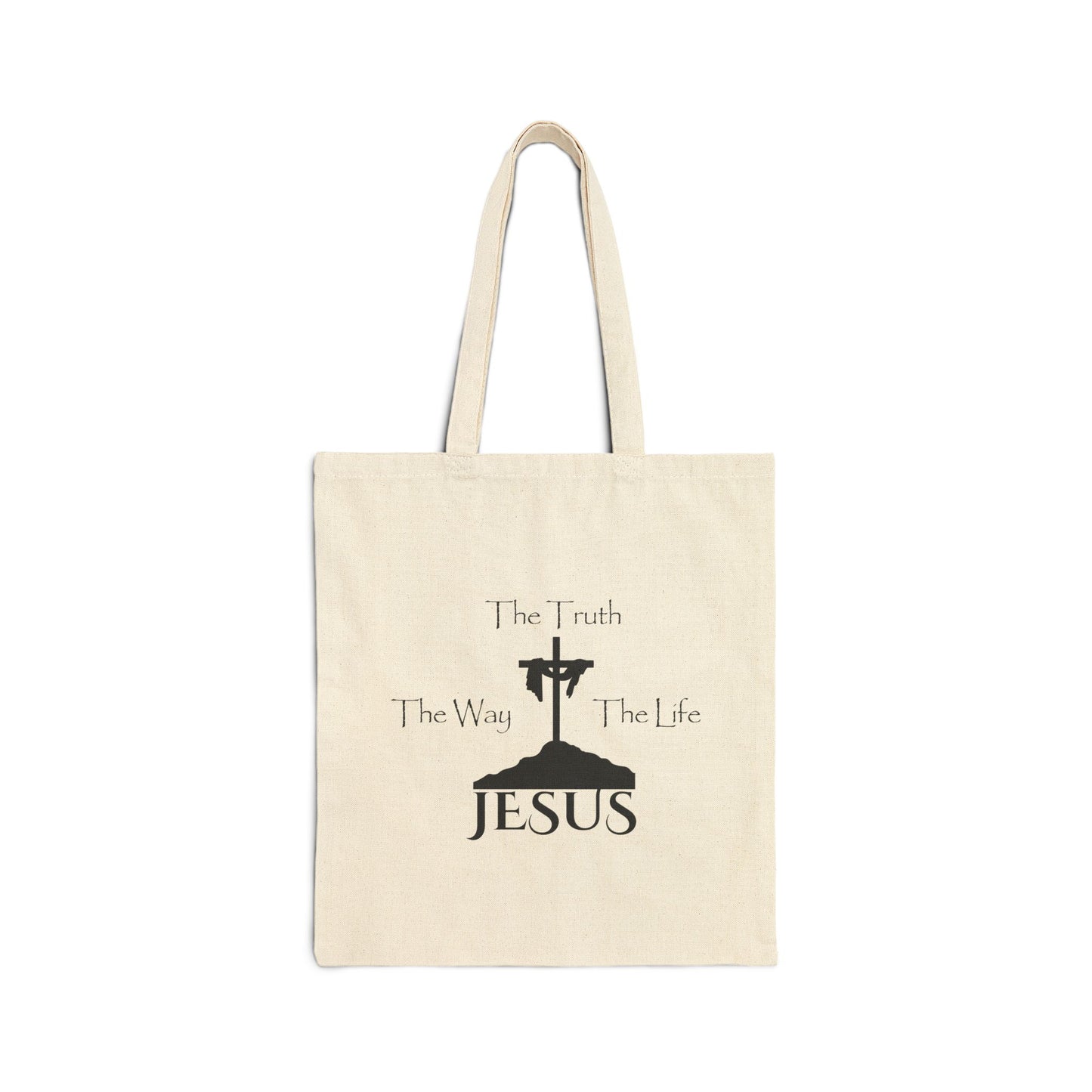 Jesus The Way The Truth The Life Cotton Canvas Tote Bag