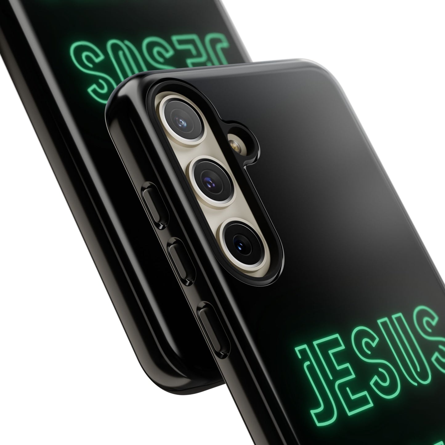 Jesus Saves Neon Signage Green Tough Cases