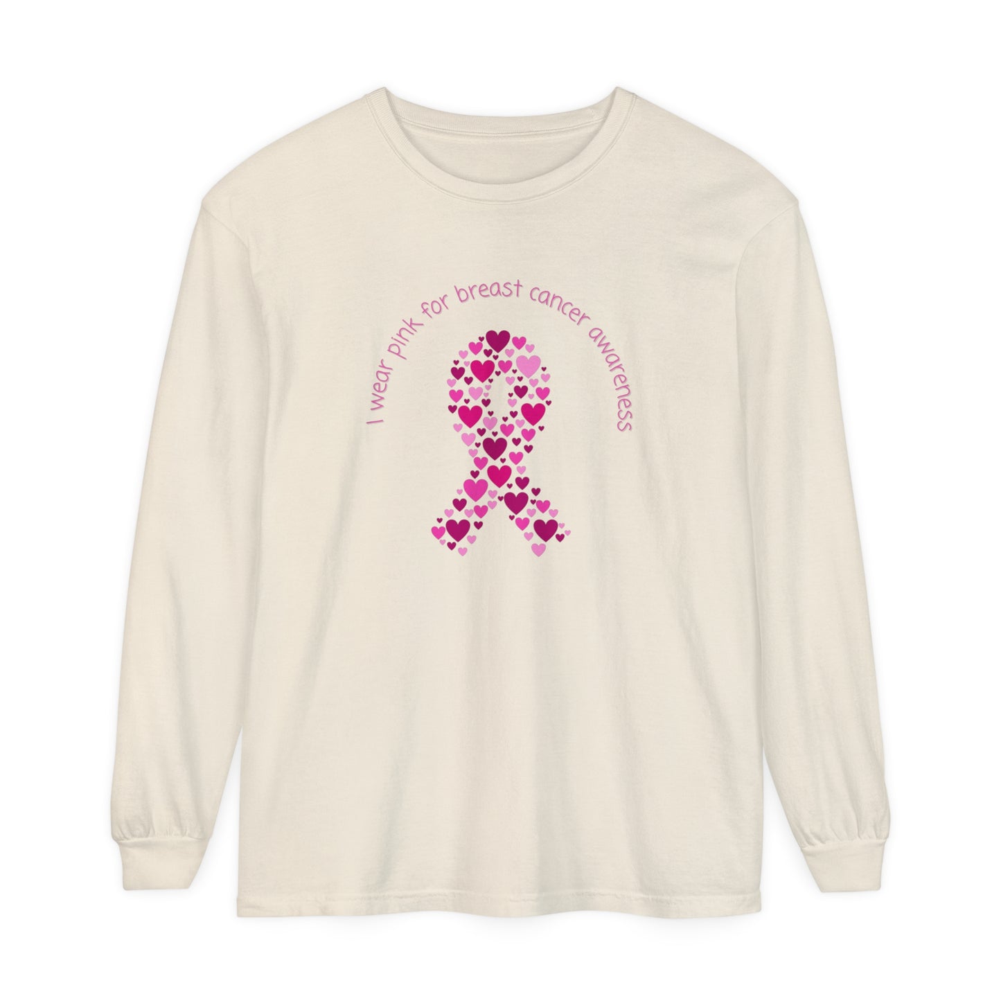 Breast Cancer Awareness Unisex Garment-dyed Long Sleeve T-Shirt