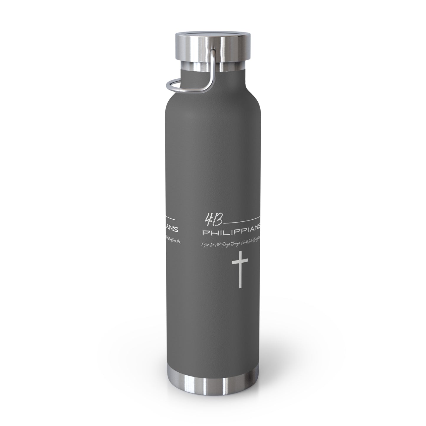 Philippians 4:13 Copper Vacuum Insulated Bottle, 22oz